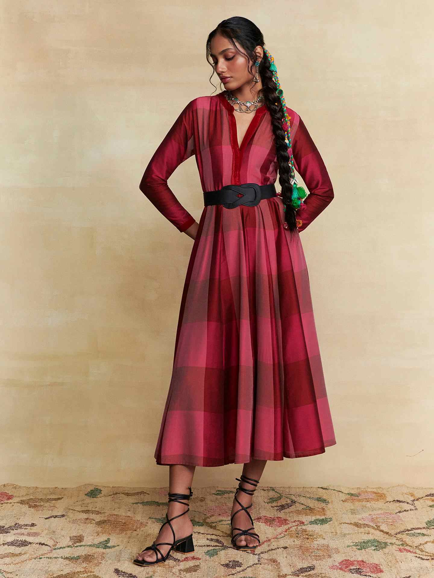 Fushia Rehan Long Dress