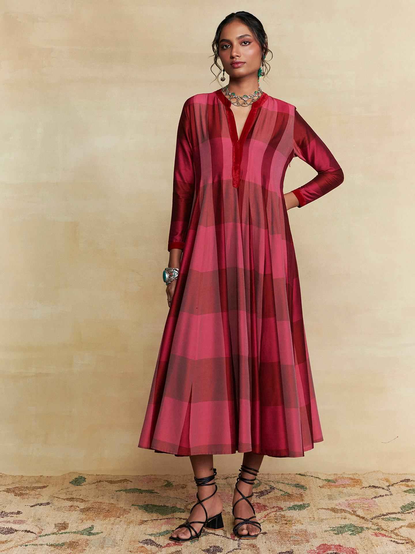 Fushia Rehan Long Dress
