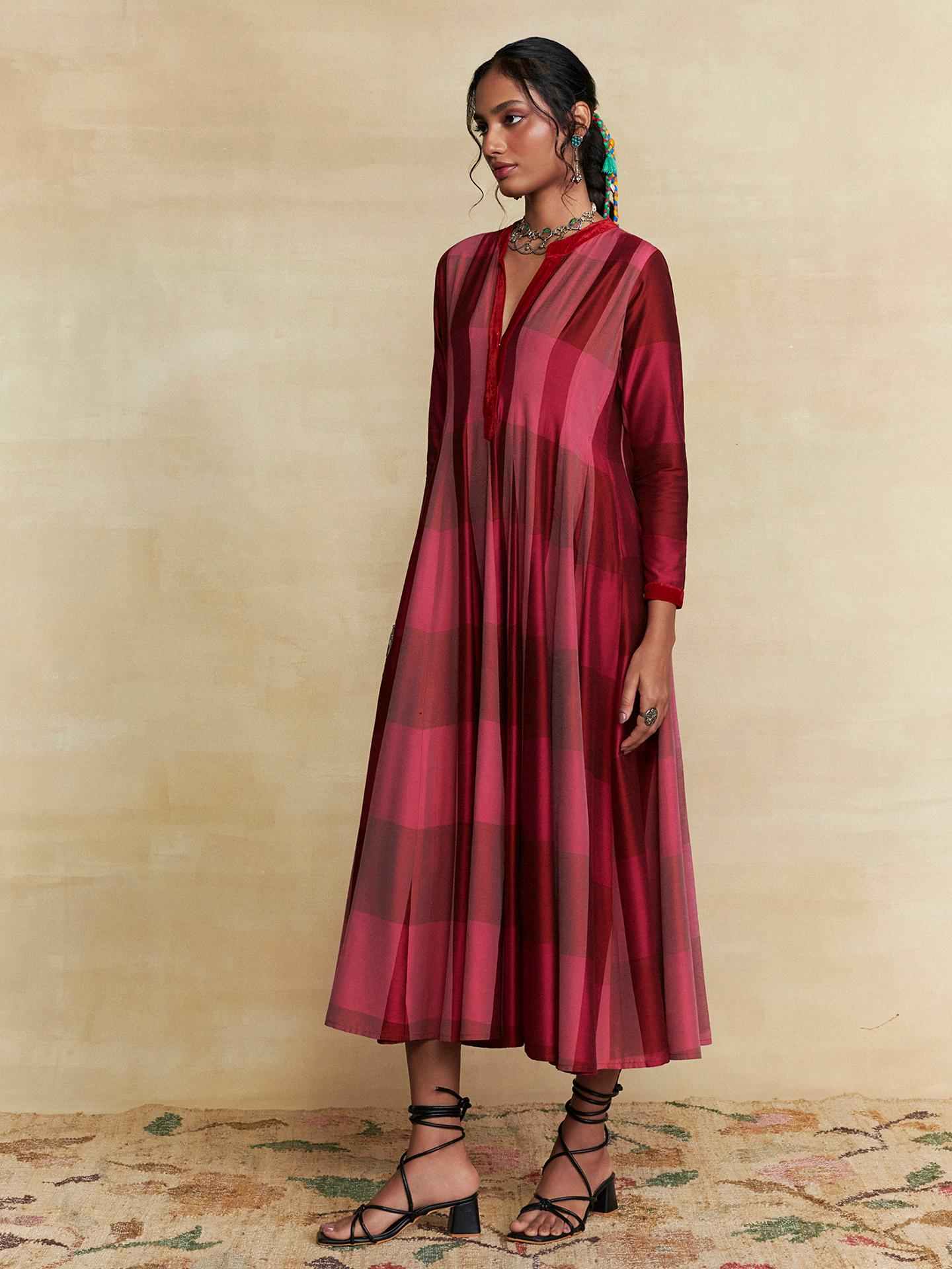 Fushia Rehan Long Dress