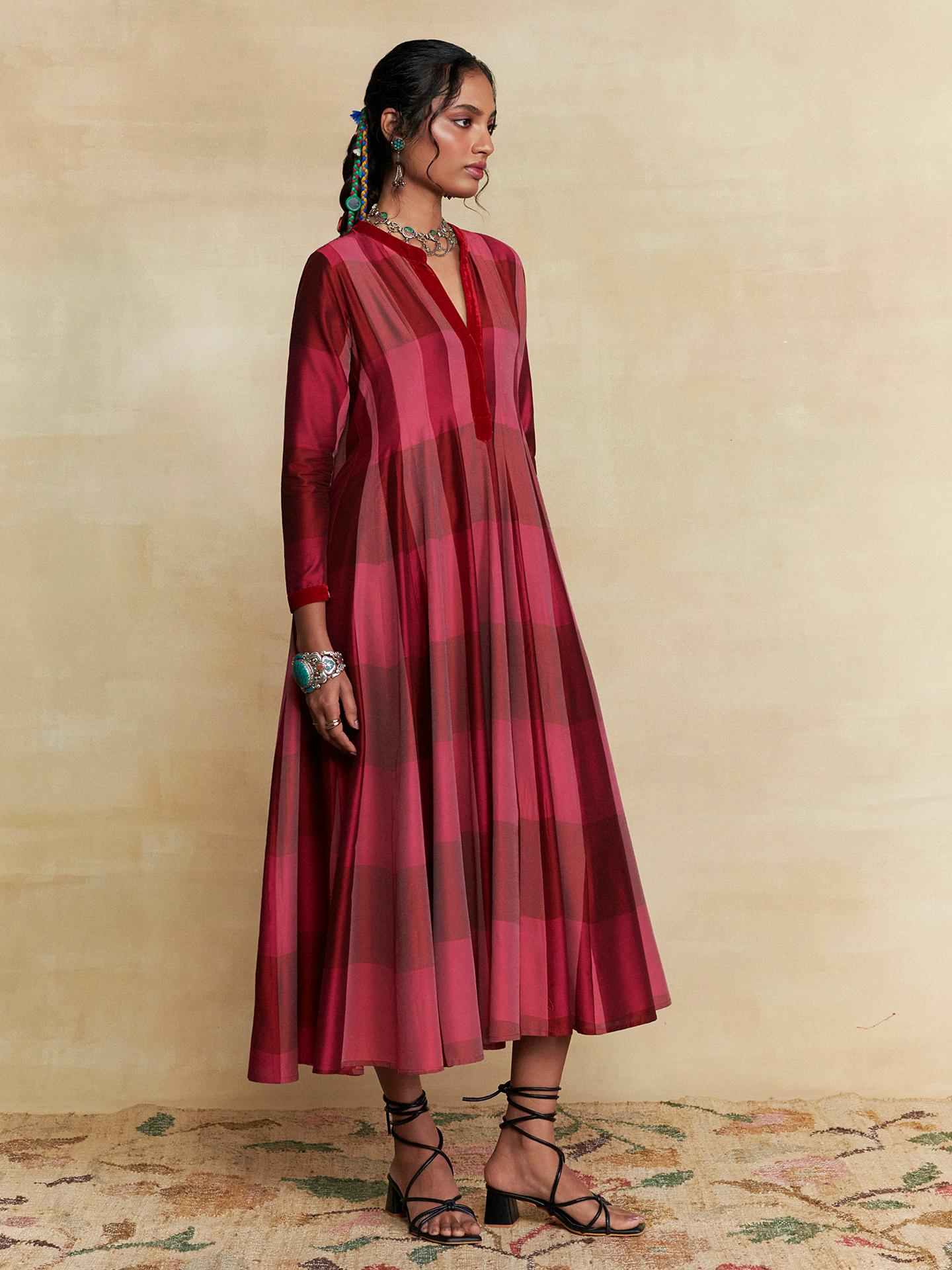 Fushia Rehan Long Dress