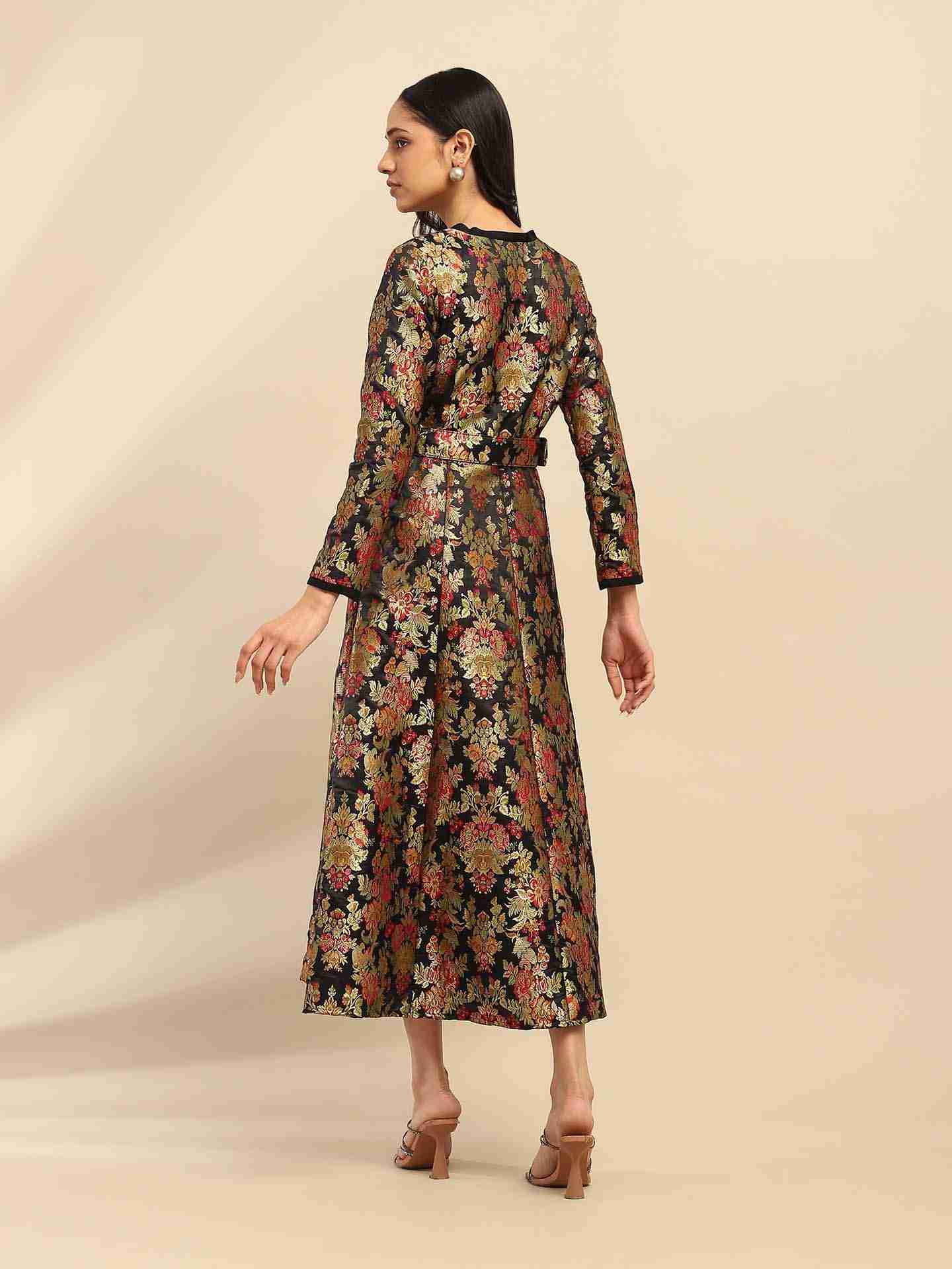 Black Yasmine Festive Long Dress