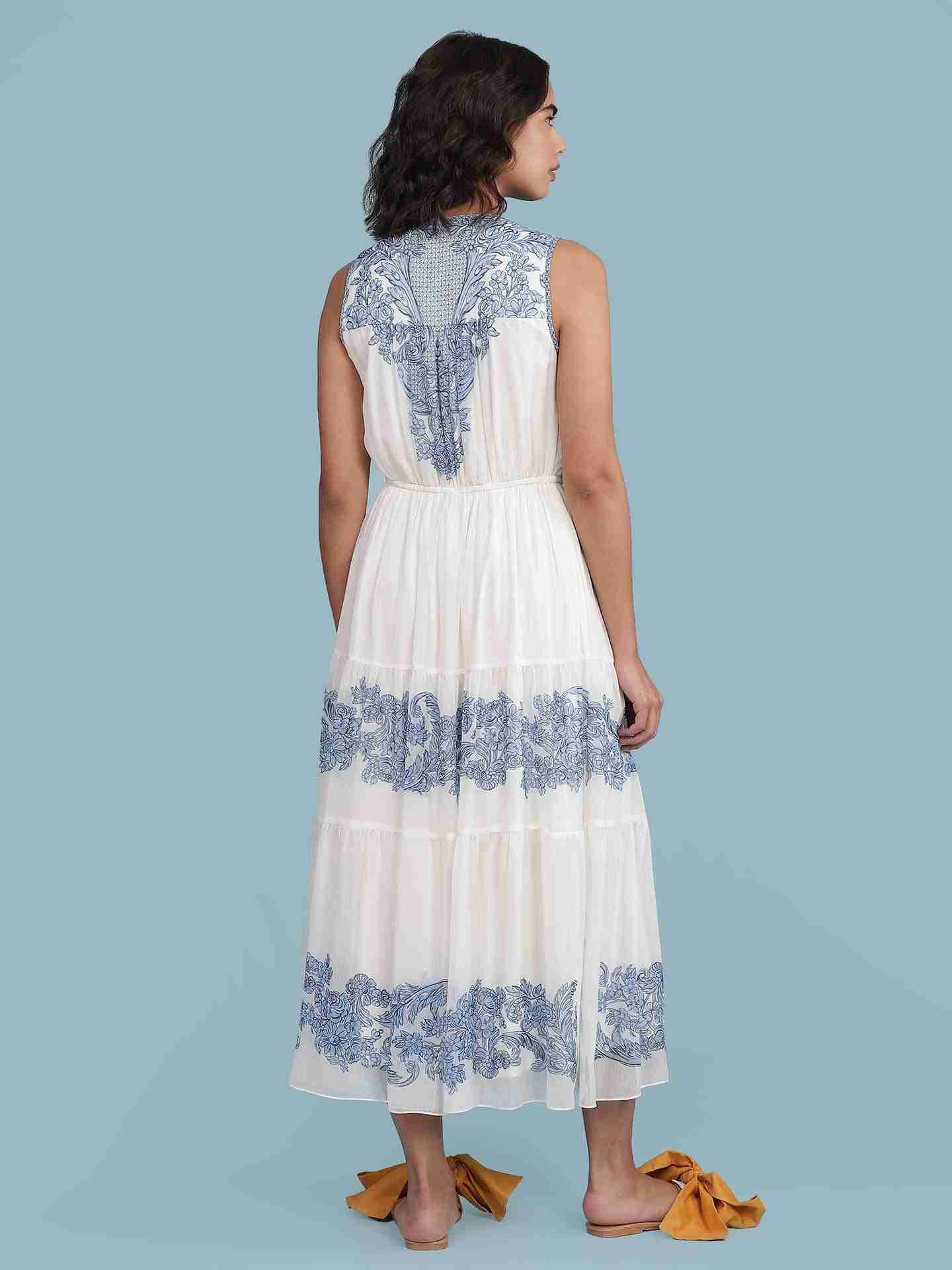 White Aarna Long Dress
