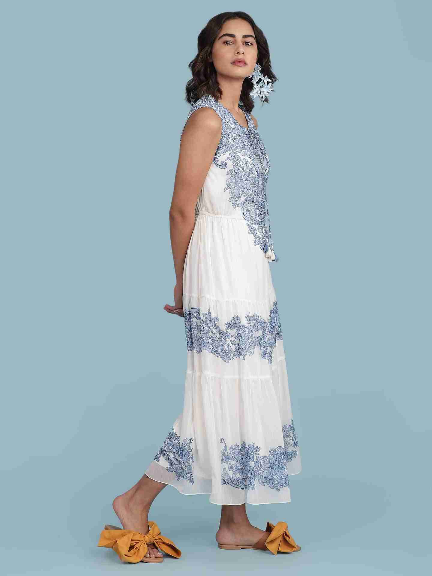 White Aarna Long Dress