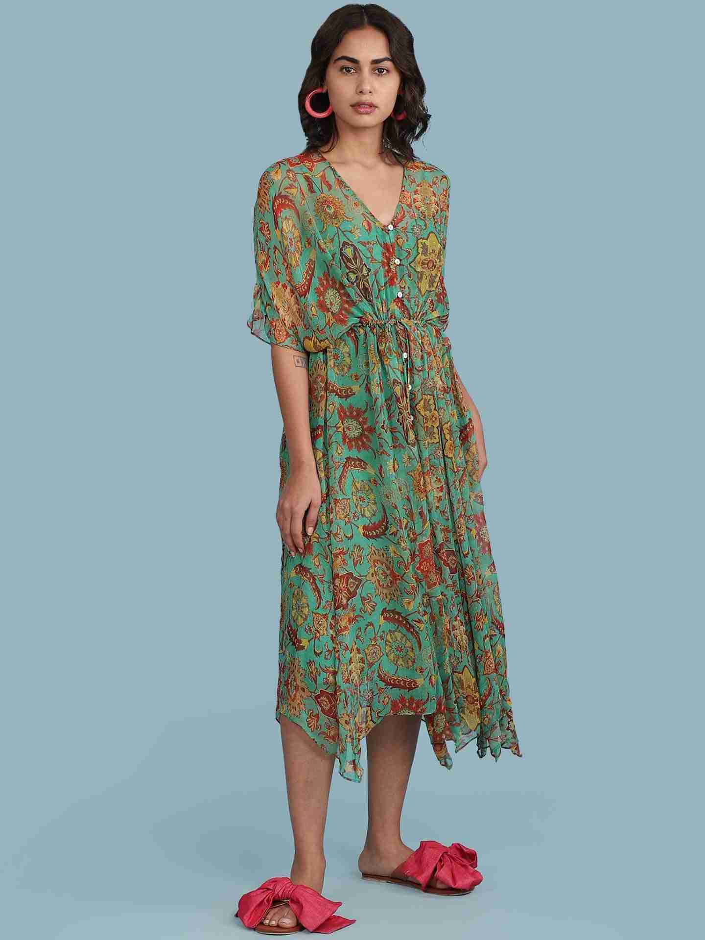 Green Akbar Long Dress