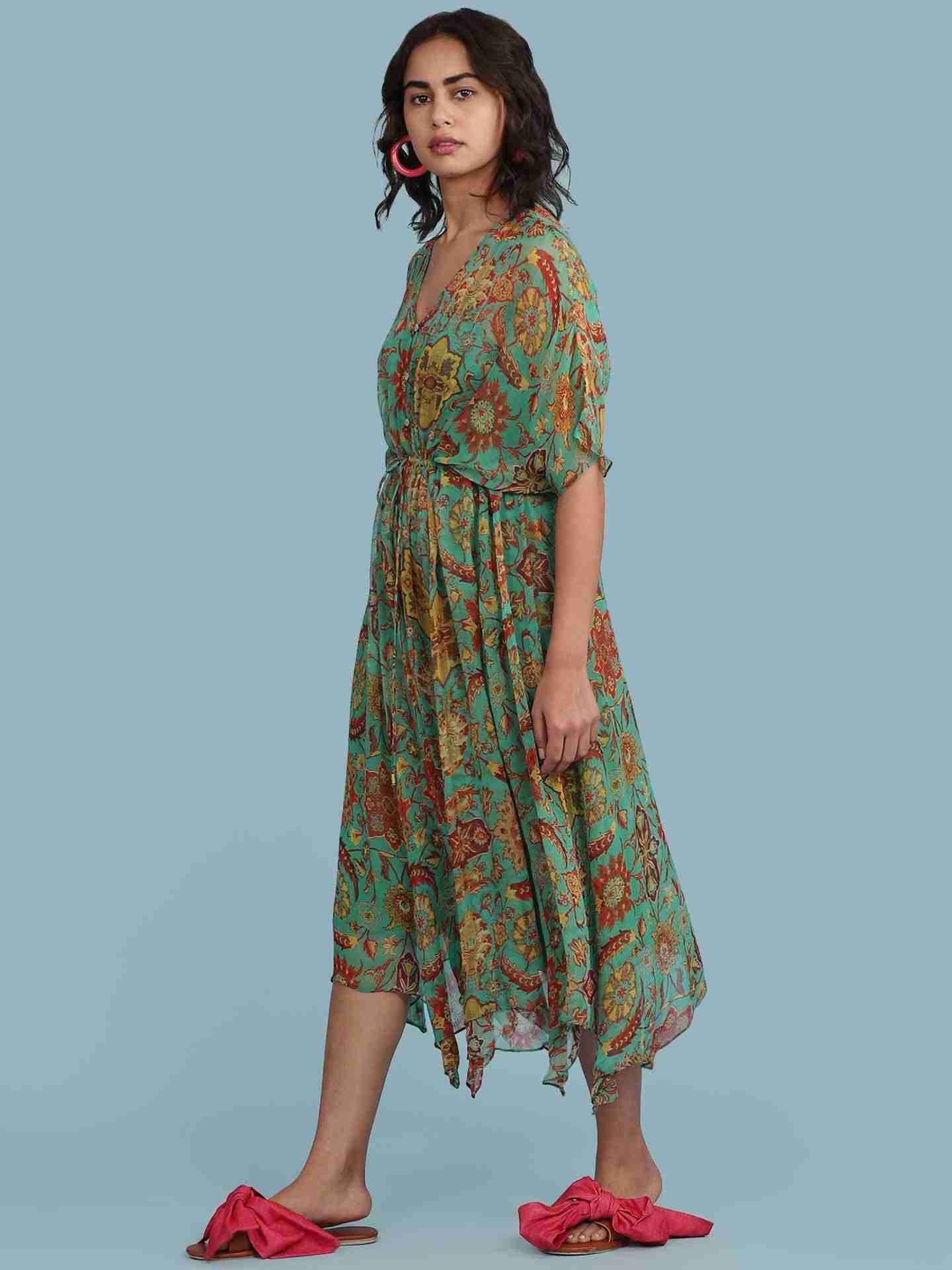 Green Akbar Long Dress