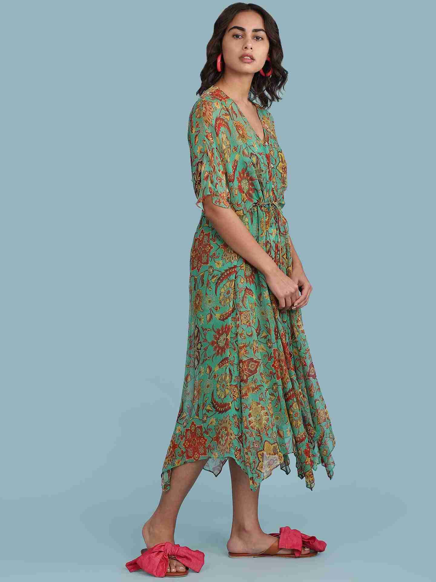 Green Akbar Long Dress
