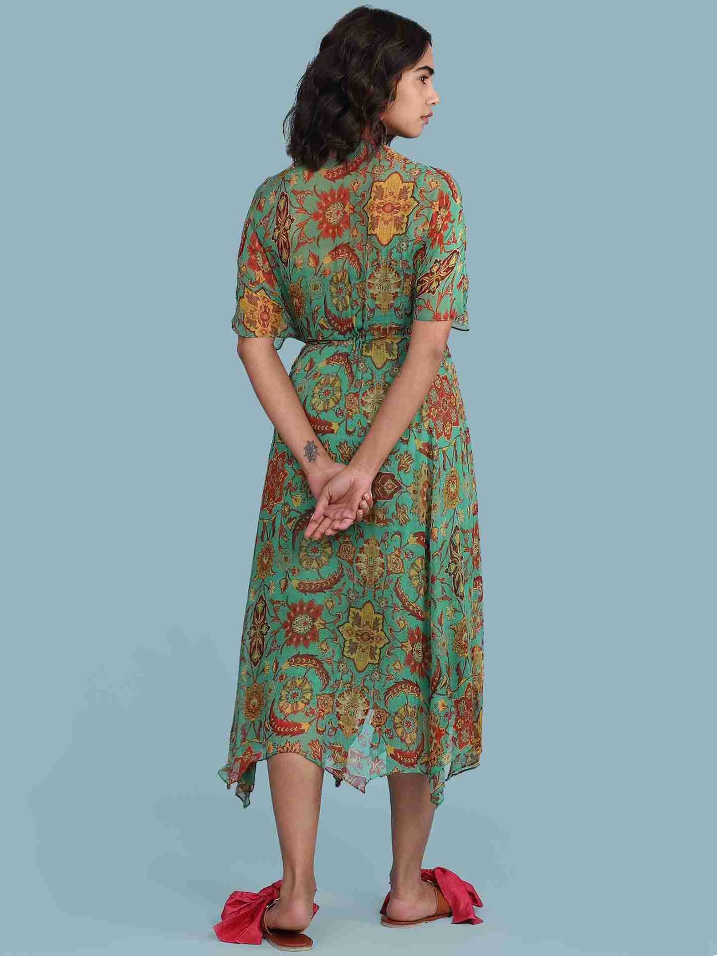 Green Akbar Long Dress