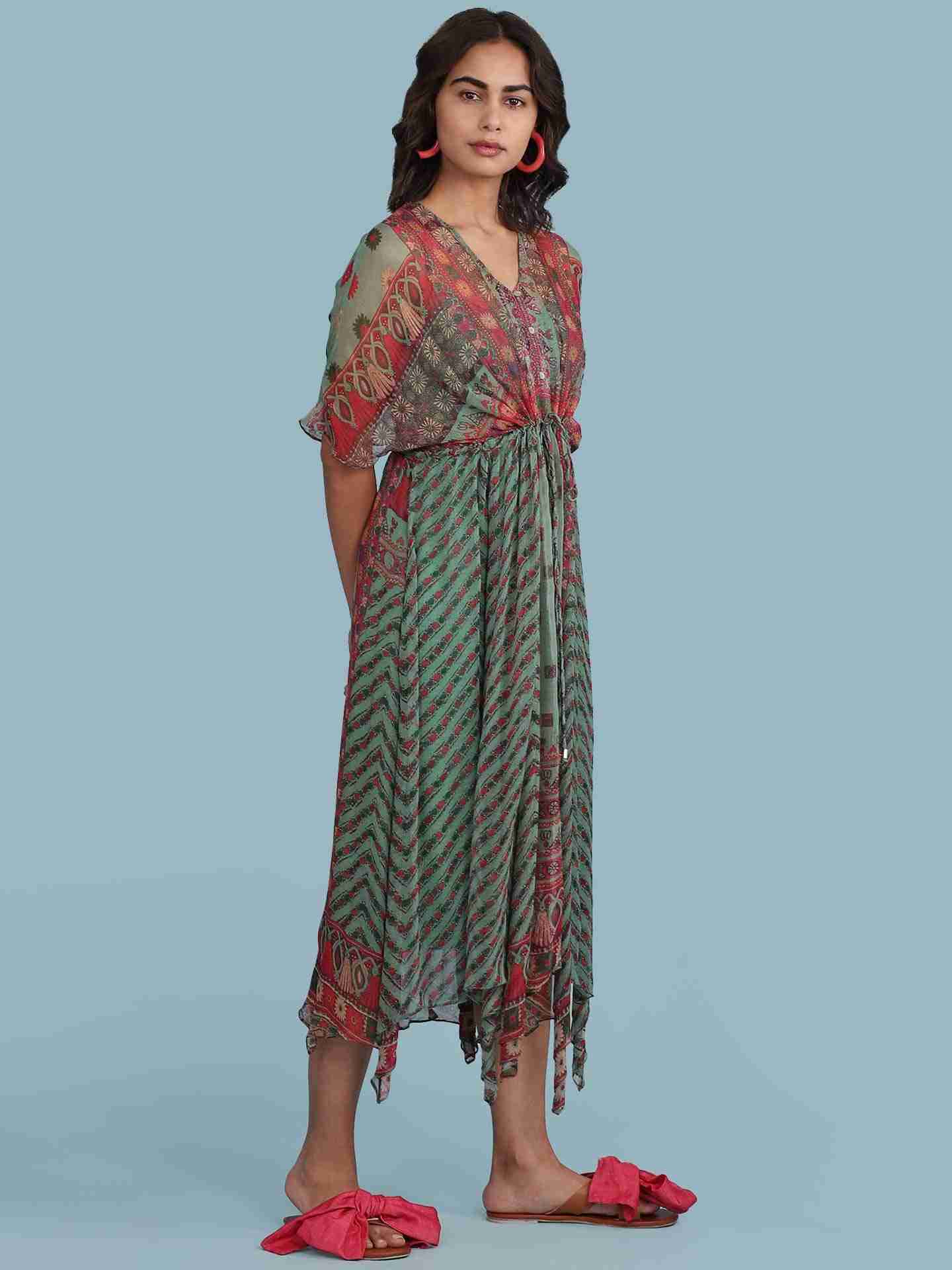 Green Rover Long Dress