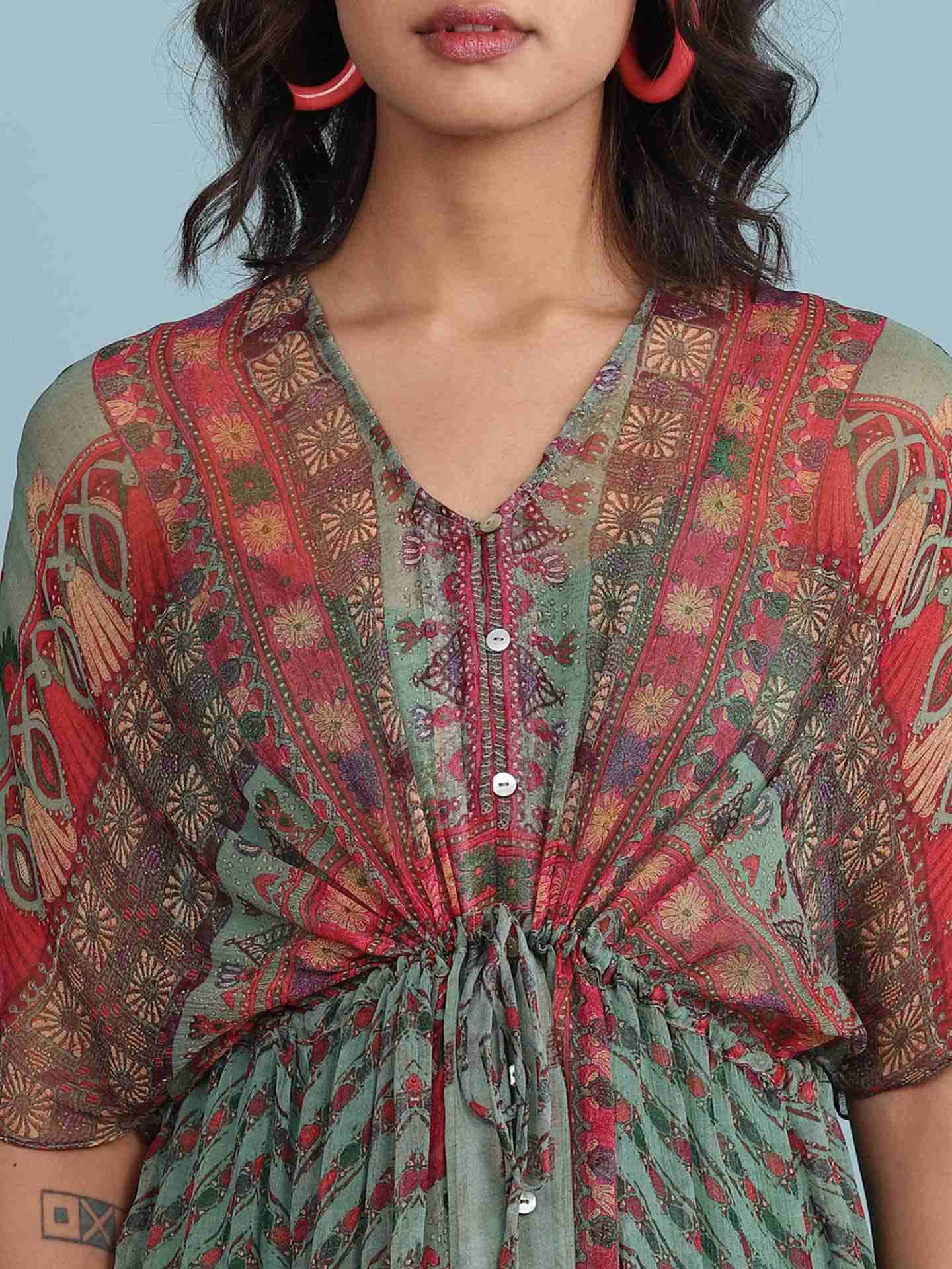 Green Rover Long Dress