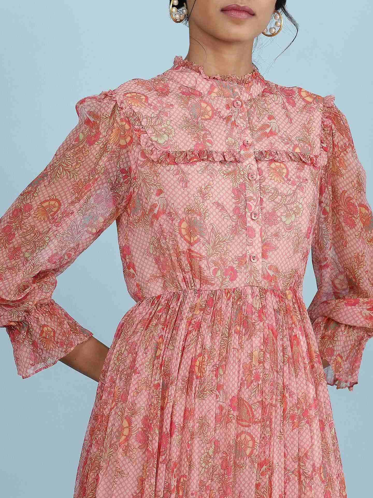 Dusty Pink Navish Long Dress