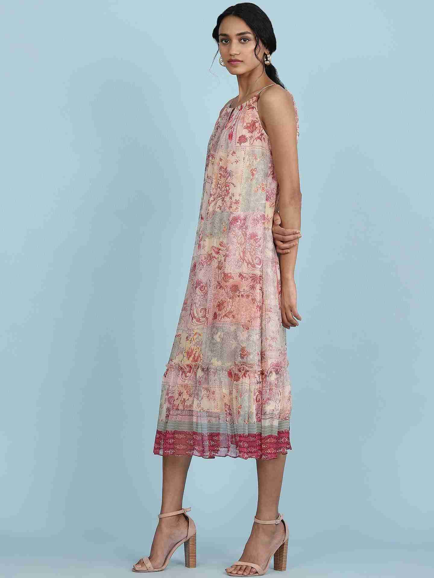 Pink Mili Halter Long Dress