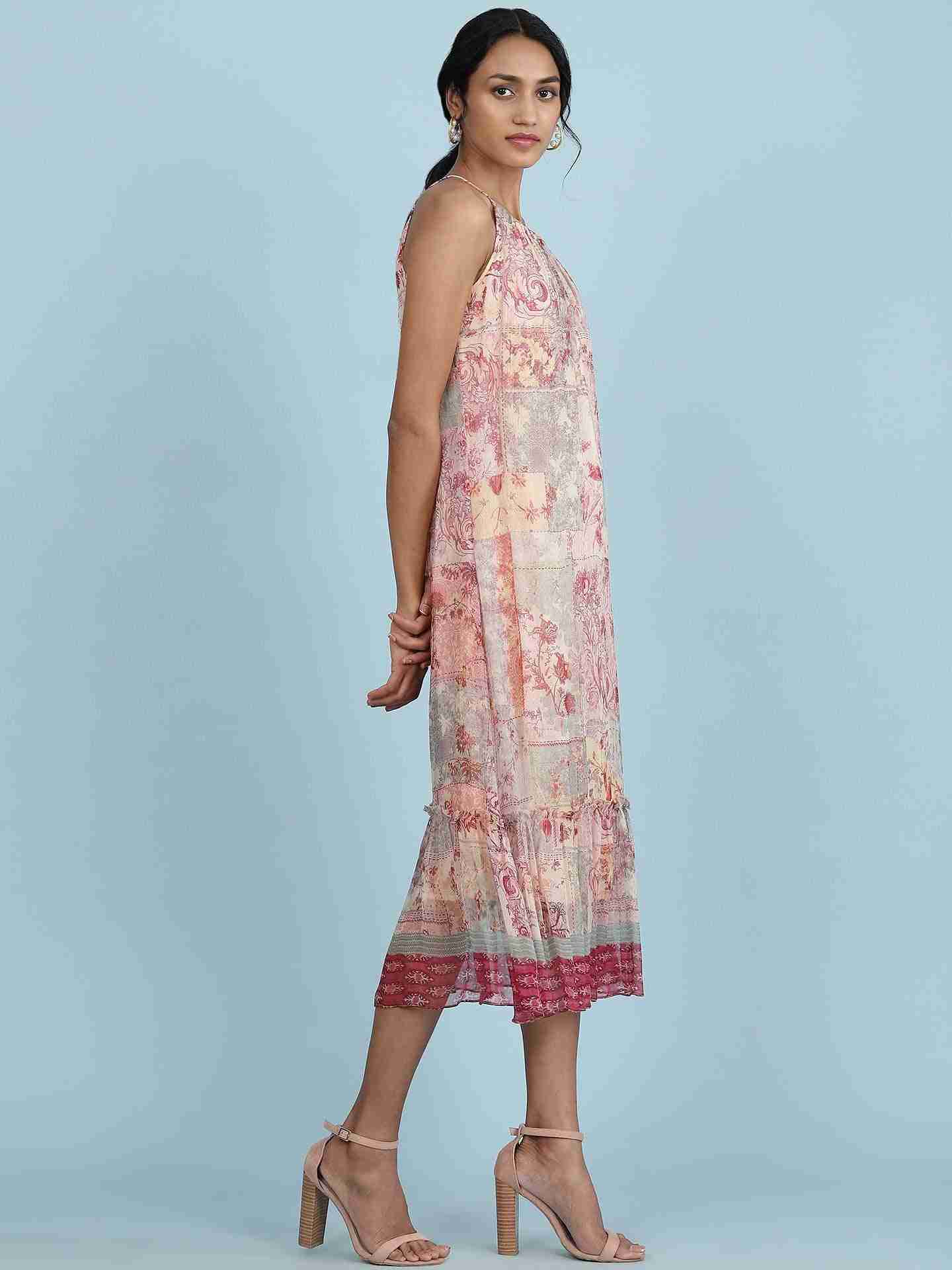 Pink Mili Halter Long Dress