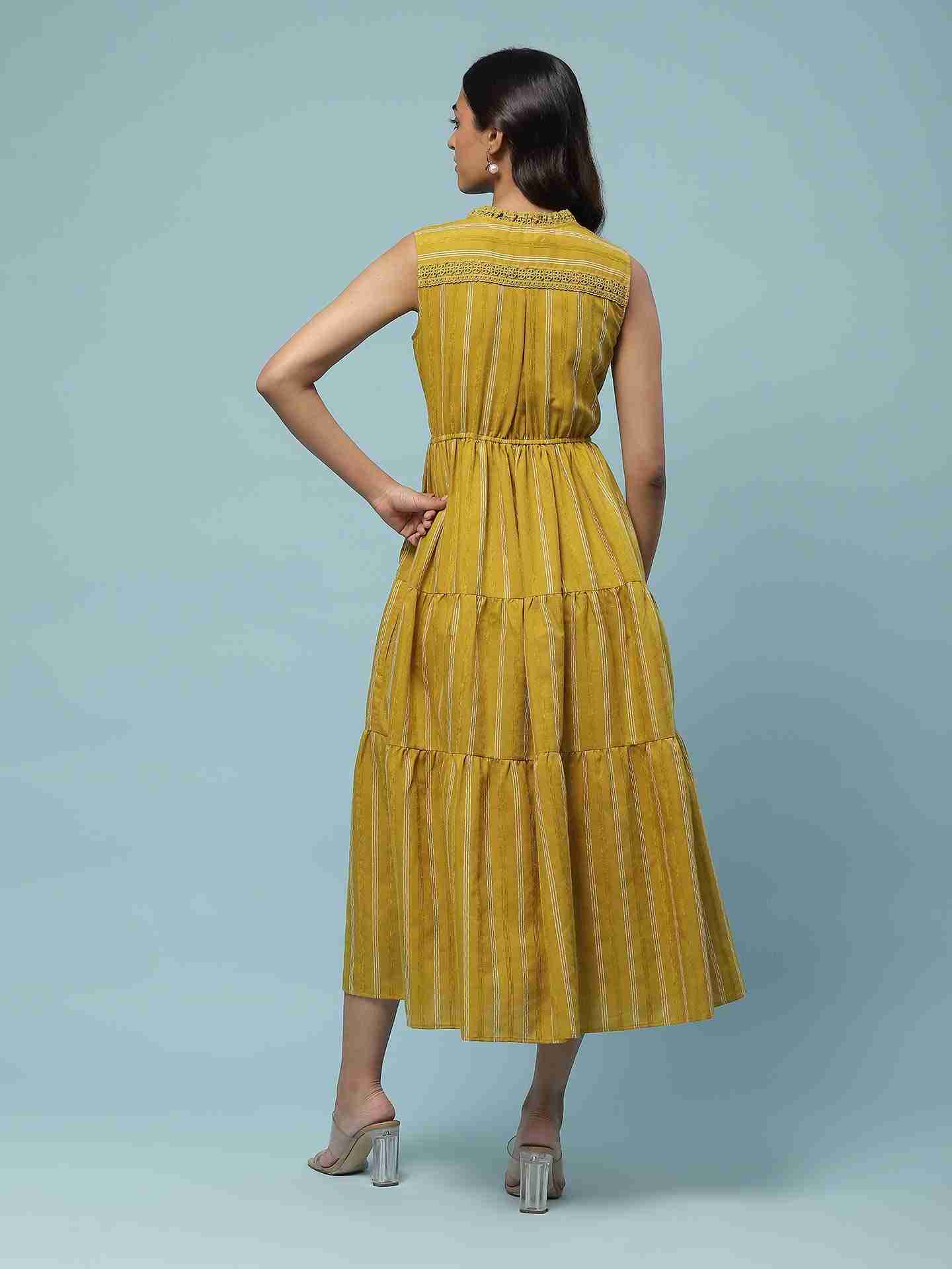Lime Green Prarambh Long Dress