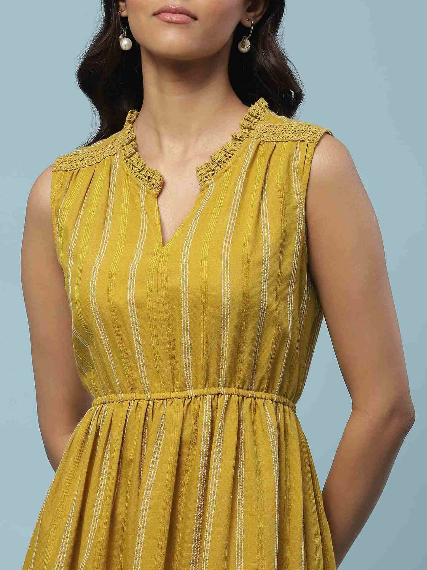 Lime Green Prarambh Long Dress