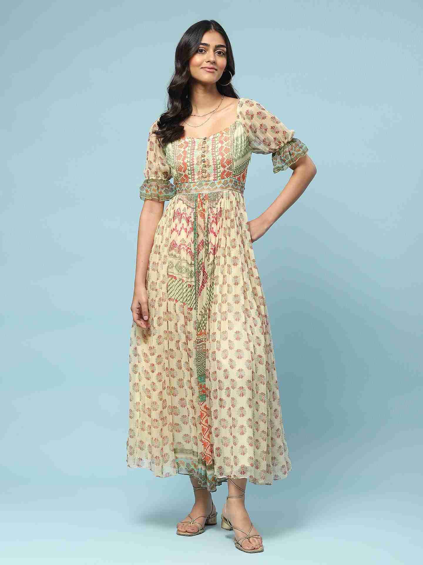 Beige Neeyati Long Dress