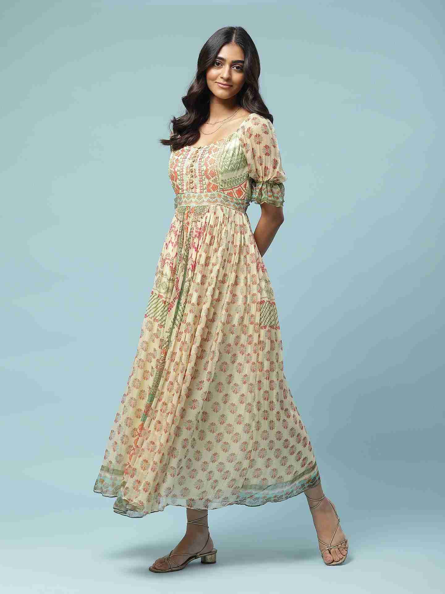 Beige Neeyati Long Dress