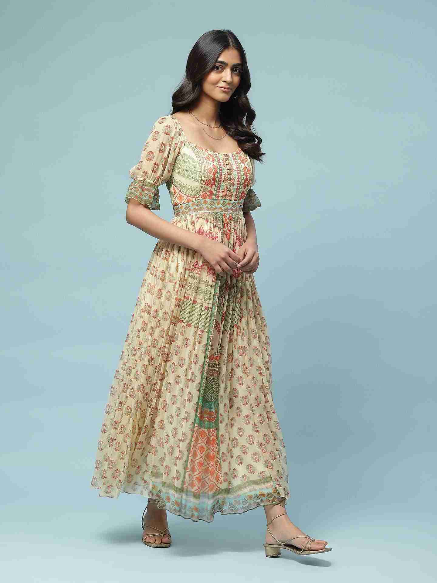 Beige Neeyati Long Dress