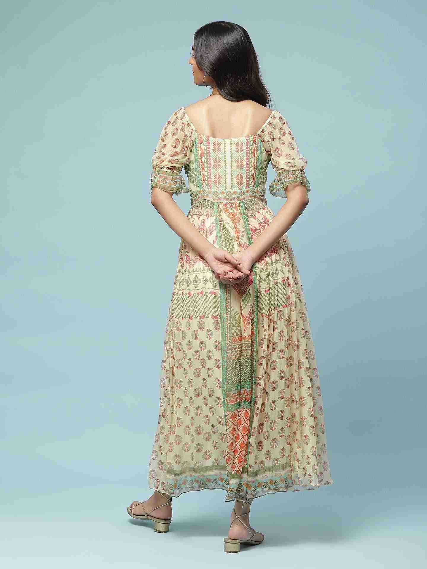 Beige Neeyati Long Dress