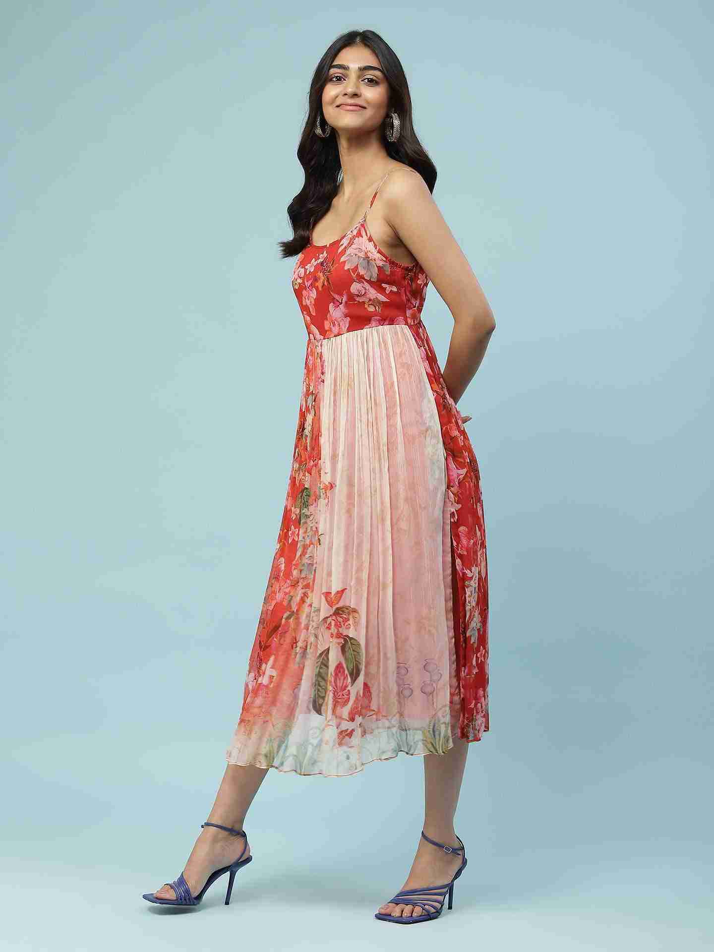 Red Nargis Long Dress