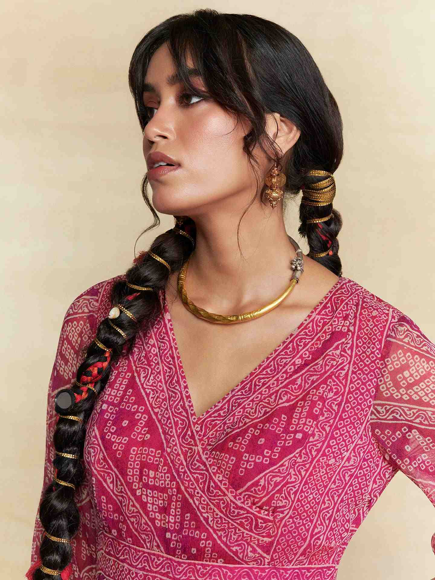 Wine Pihu Long Dress