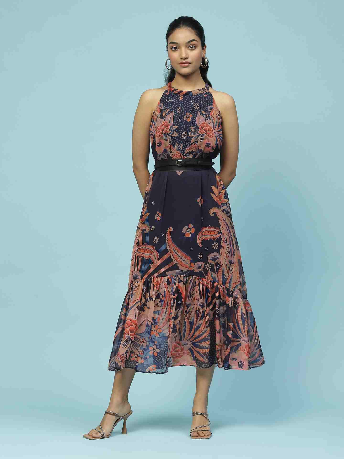 Navy Blue Vaasvi Long Dress