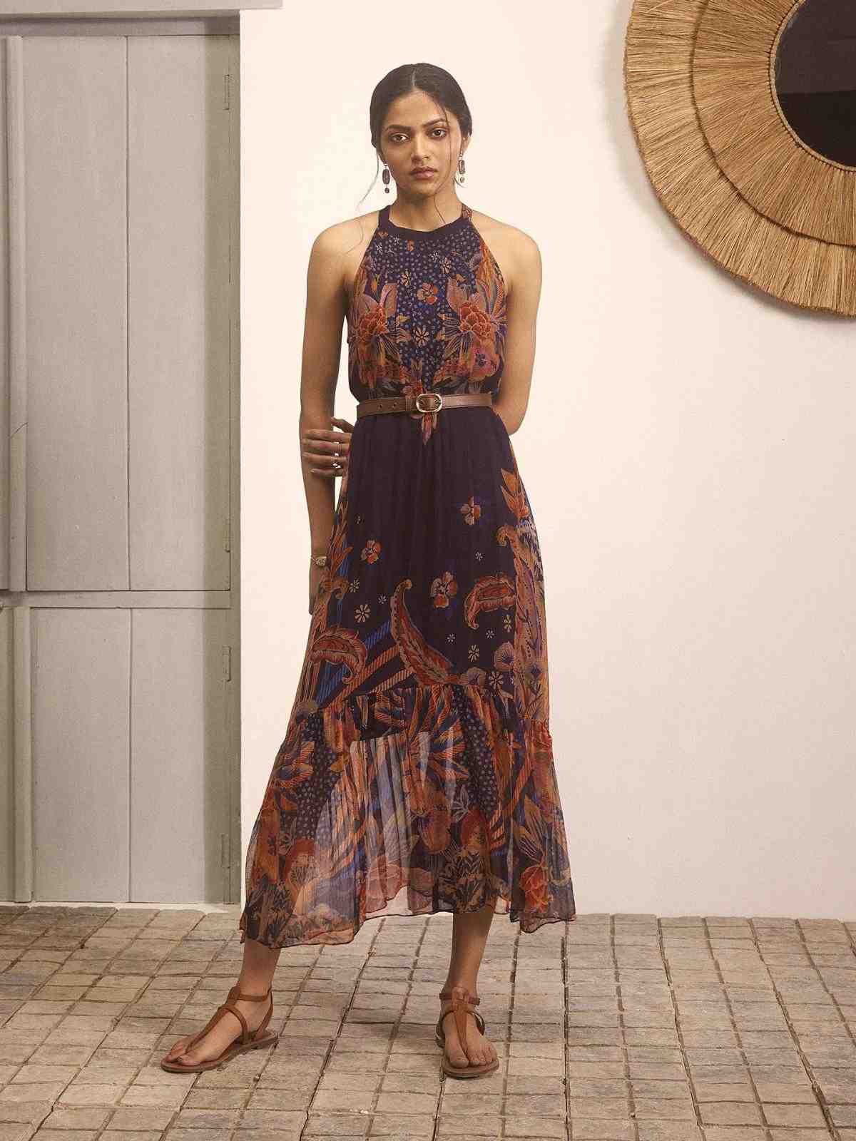 Navy Blue Vaasvi Long Dress