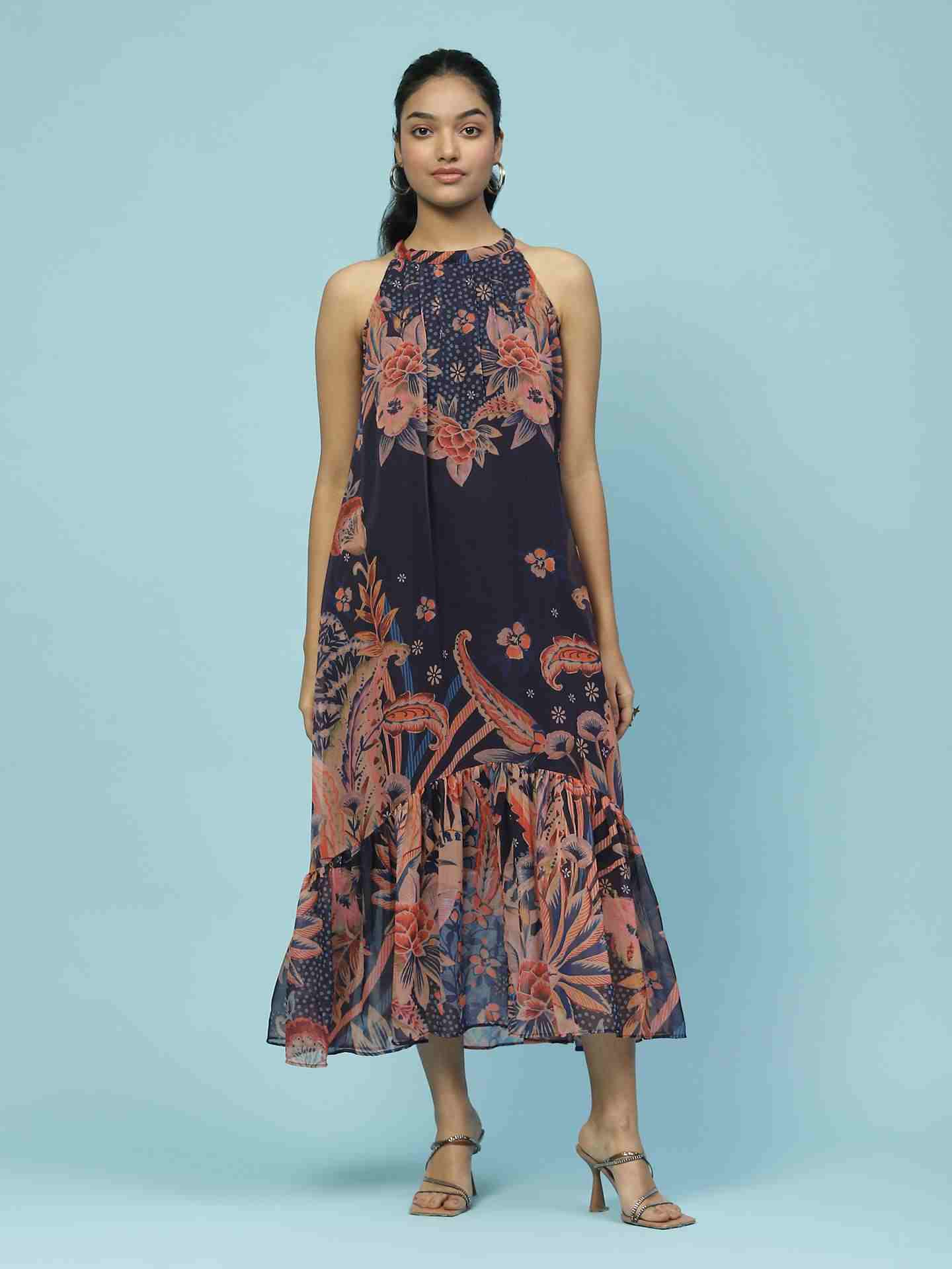 Navy Blue Vaasvi Long Dress