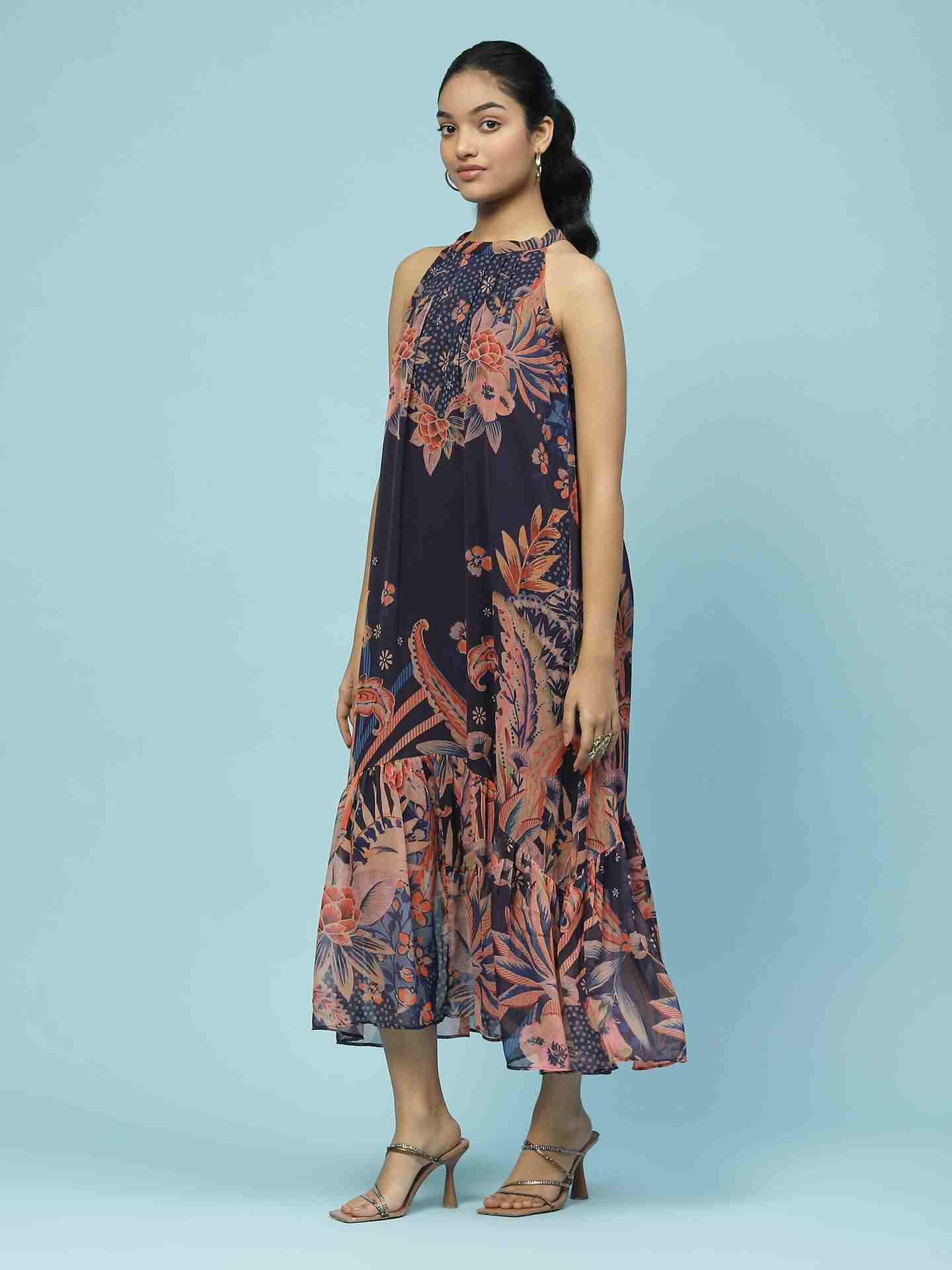 Navy Blue Vaasvi Long Dress