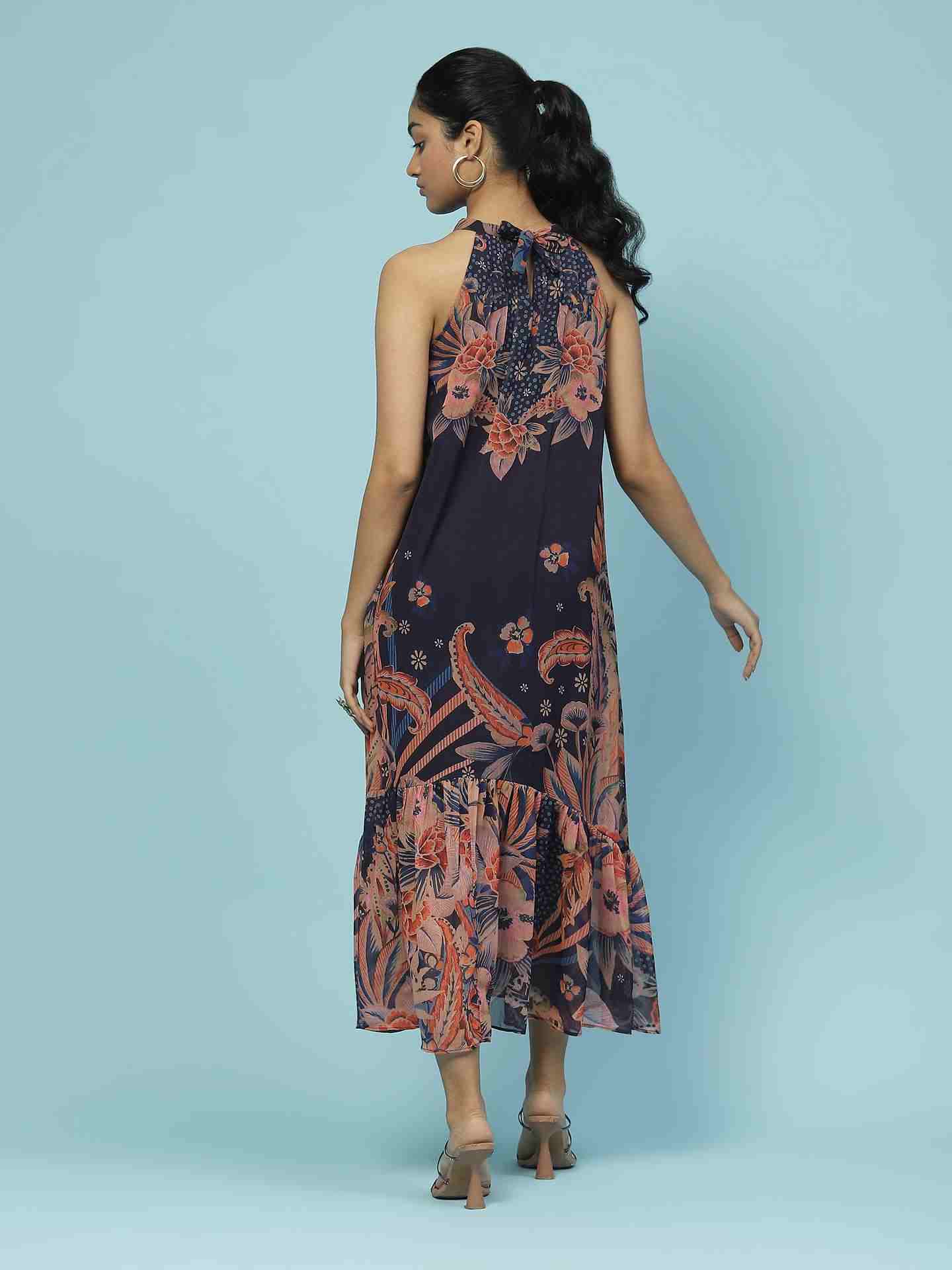 Navy Blue Vaasvi Long Dress