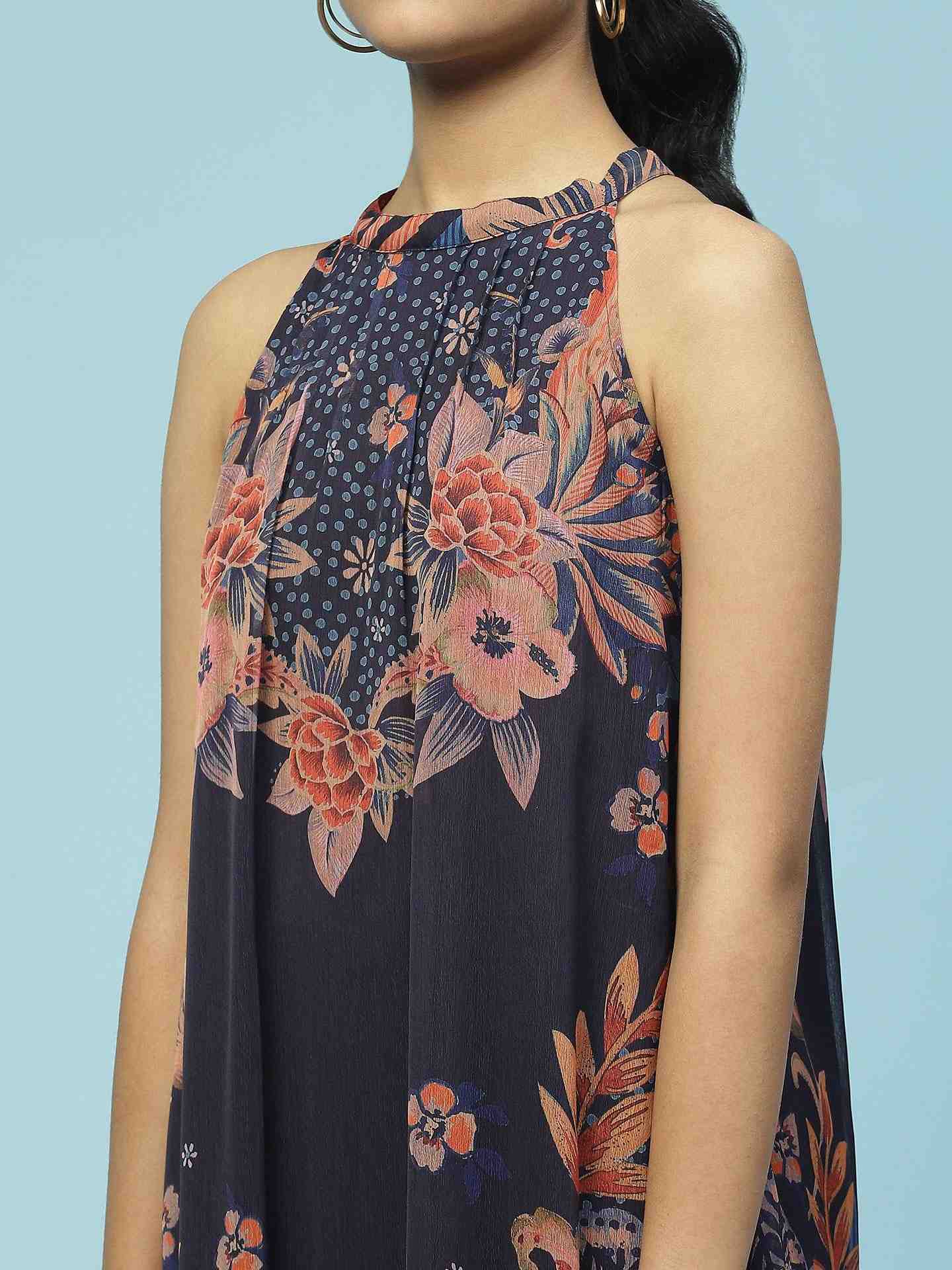 Navy Blue Vaasvi Long Dress