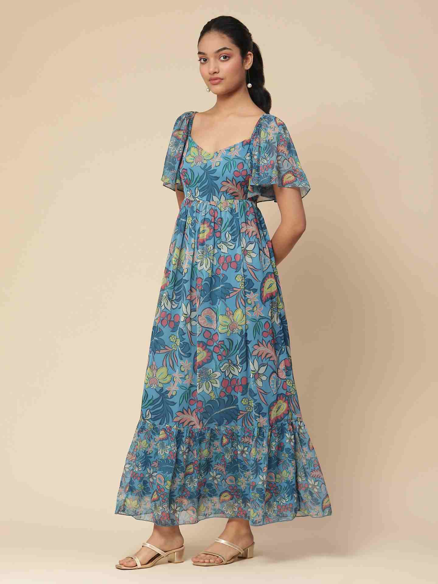 Blue Sherry Long Dress