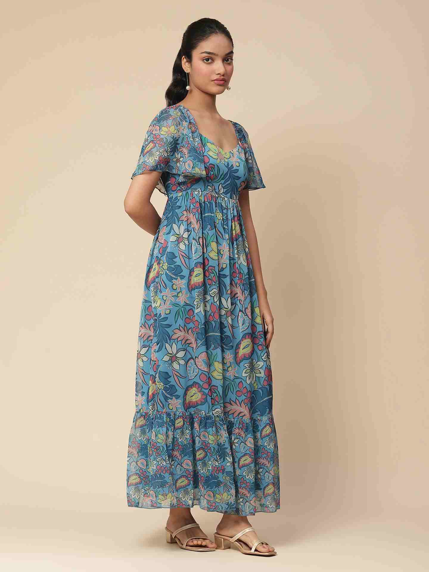 Blue Sherry Long Dress