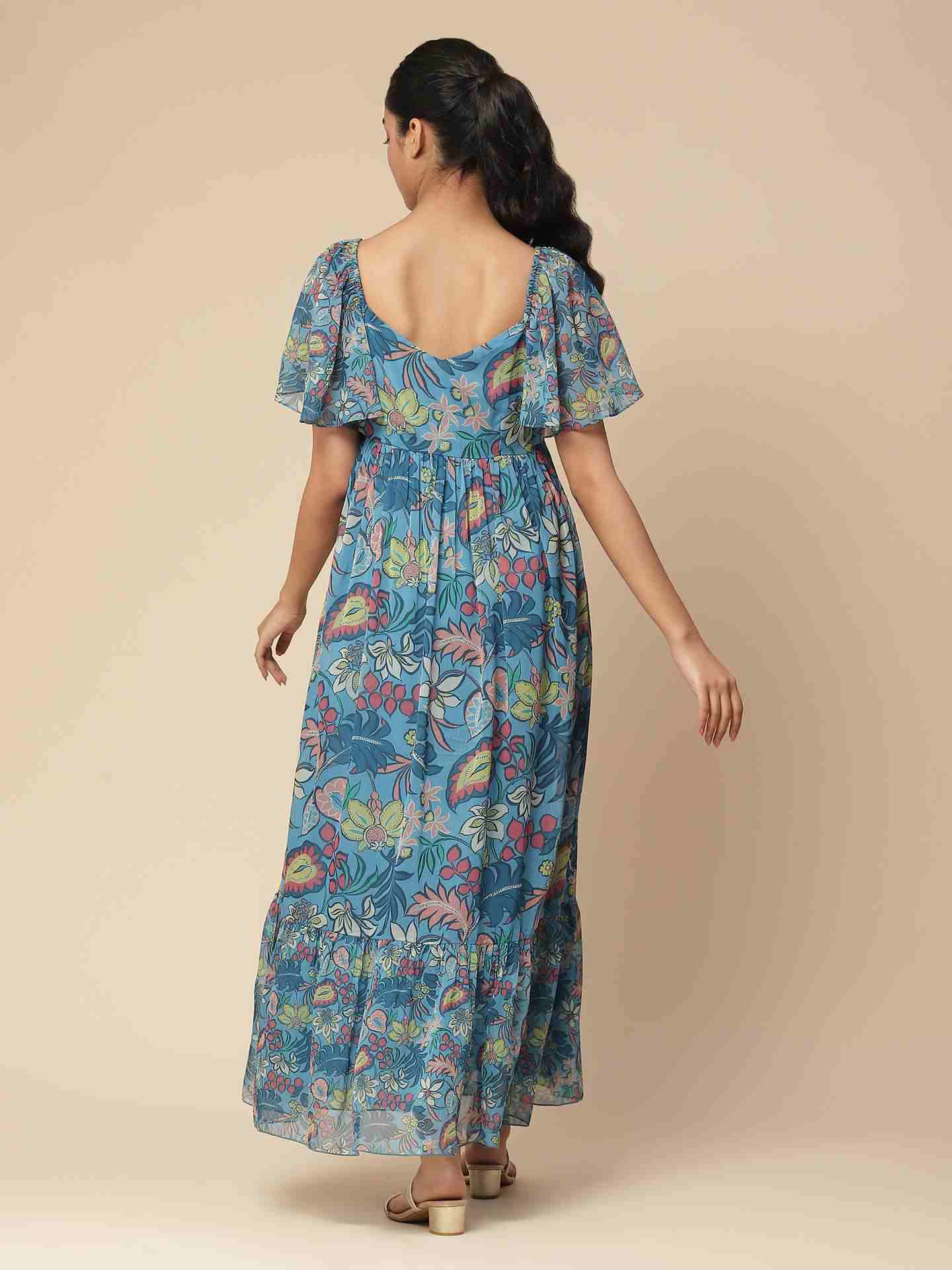 Blue Sherry Long Dress