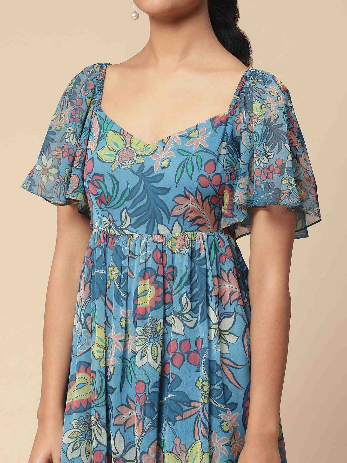 Blue Sherry Long Dress