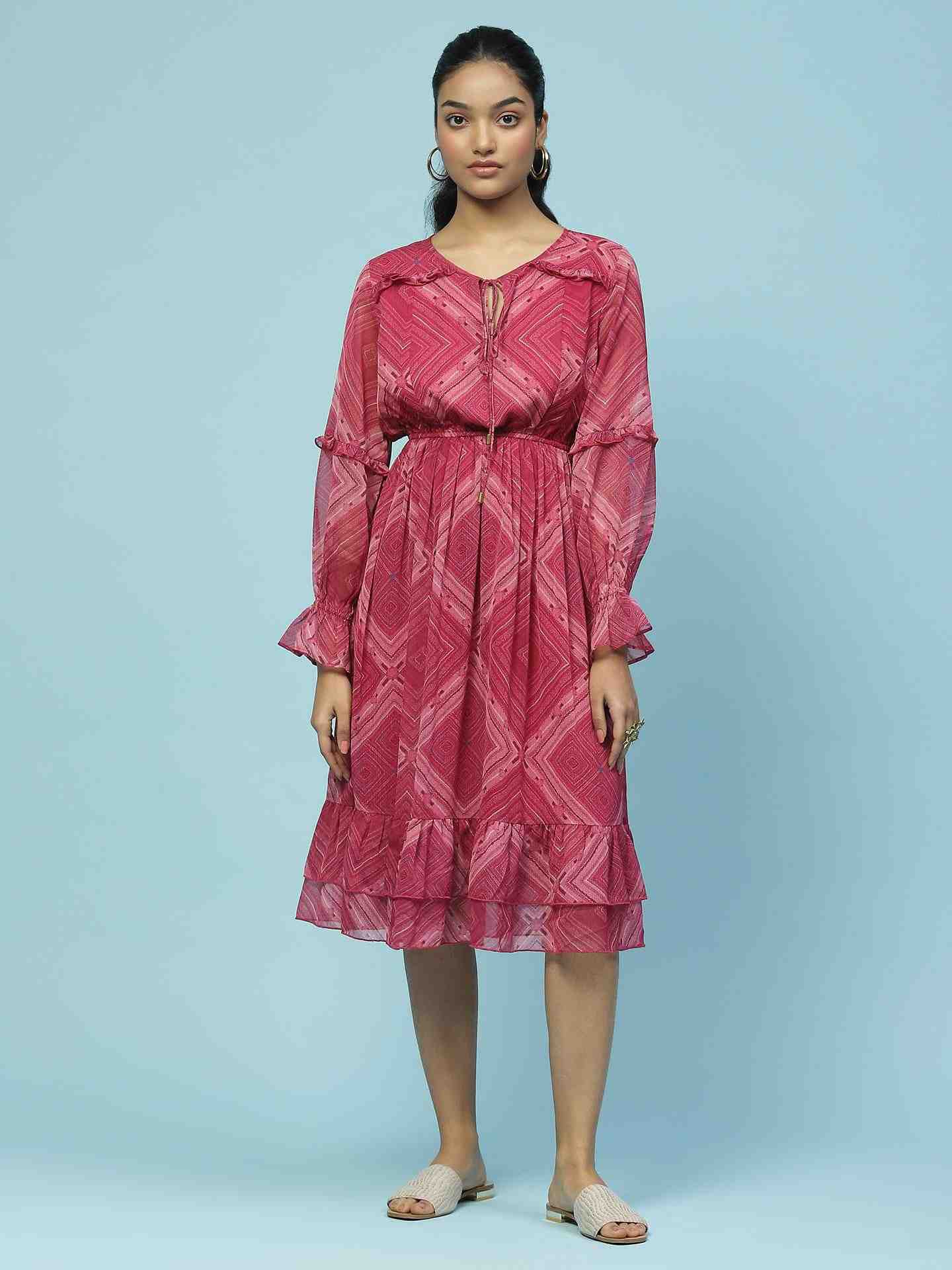 Fuschia Sitashi Long Dress