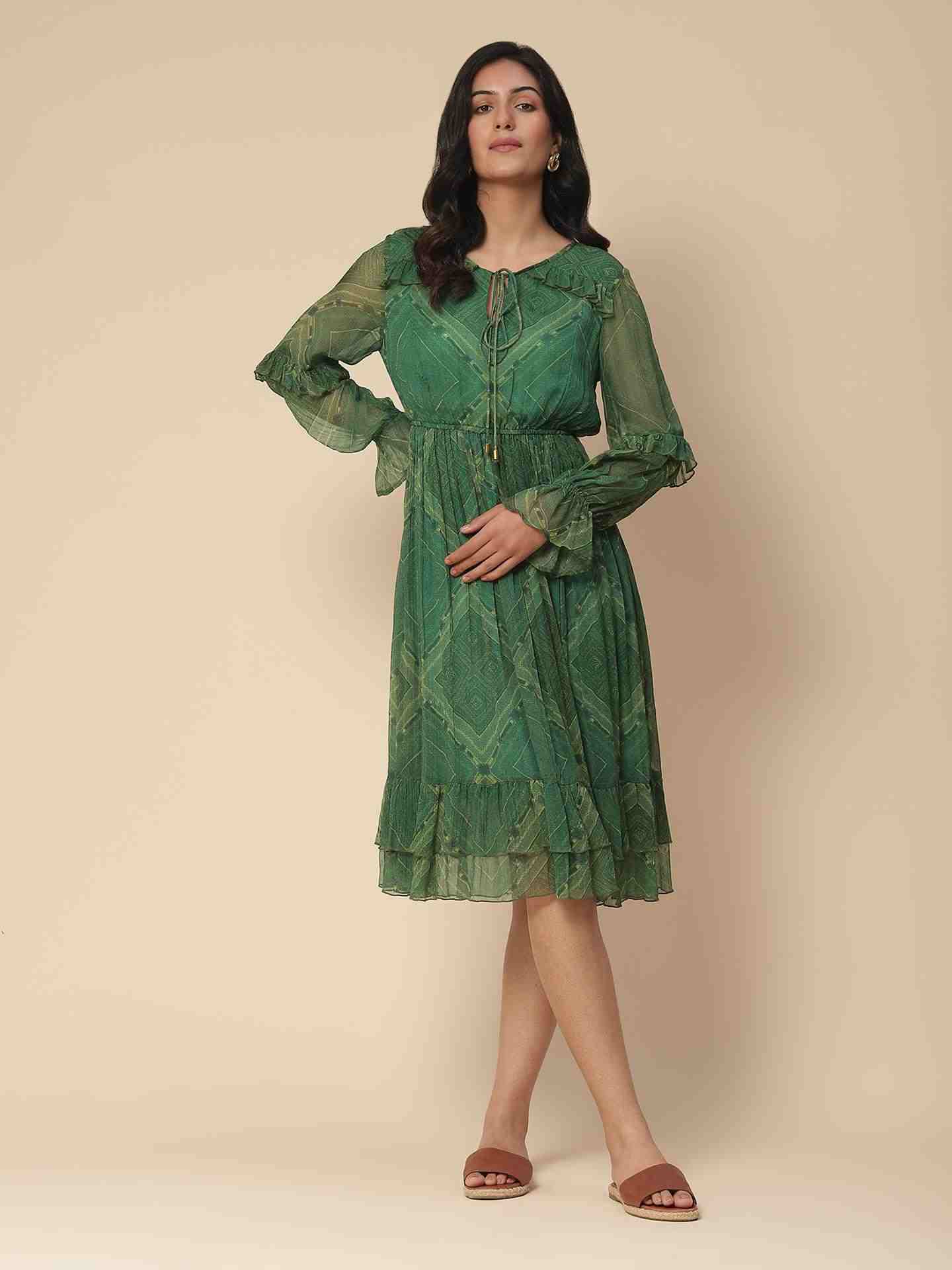 Green Sitashi Long Dress
