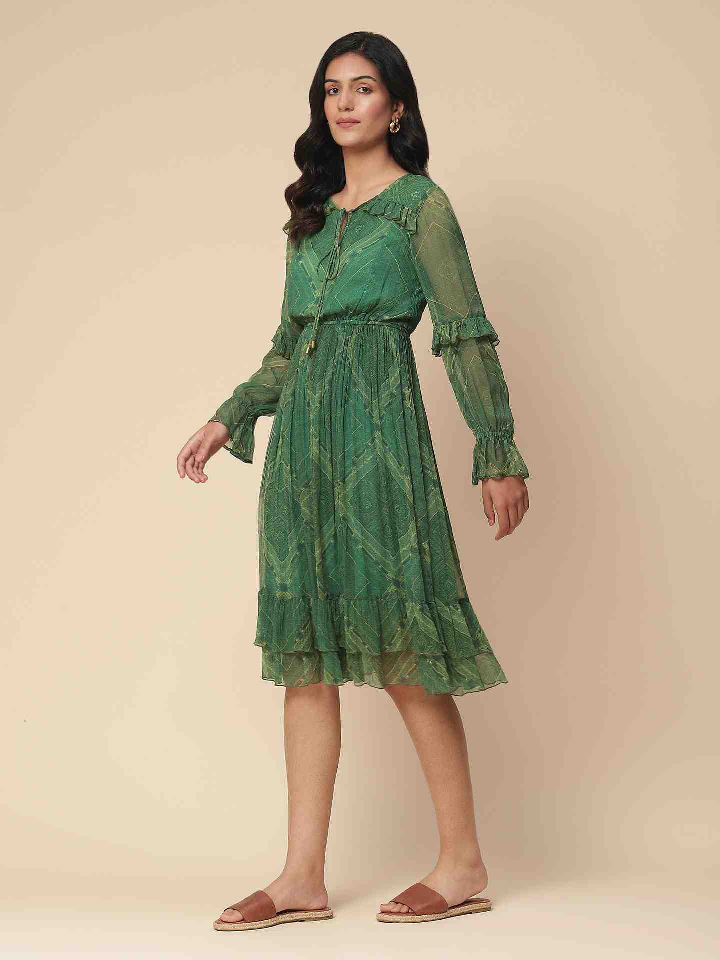 Green Sitashi Long Dress