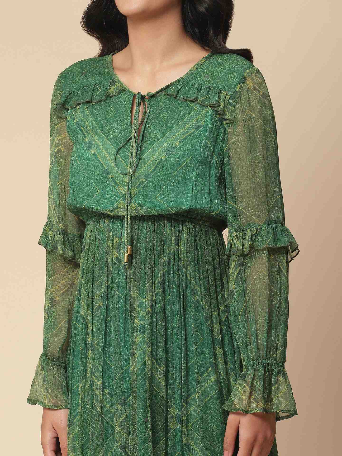 Green Sitashi Long Dress