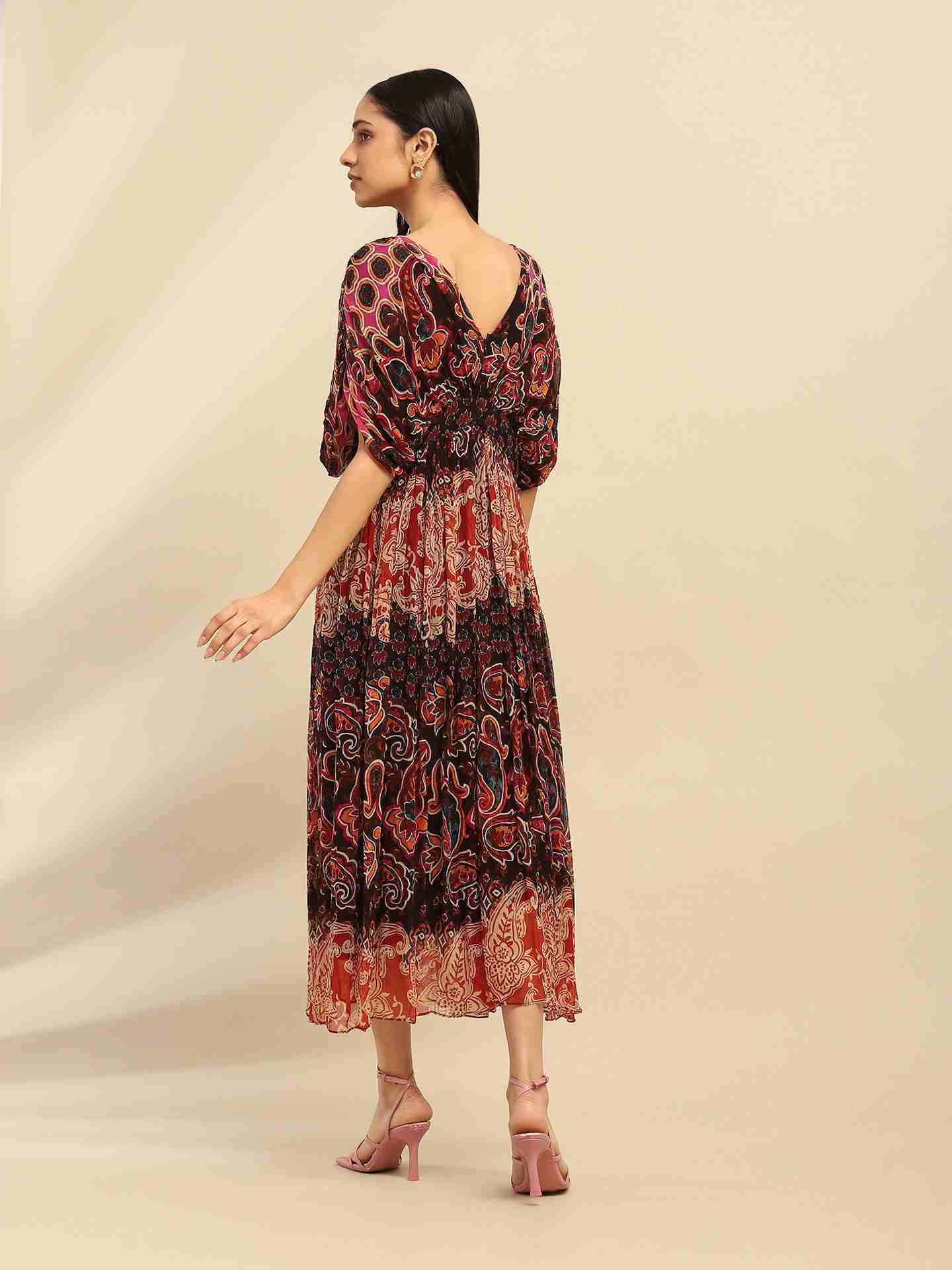 Black Cashmere Kaftan Dress