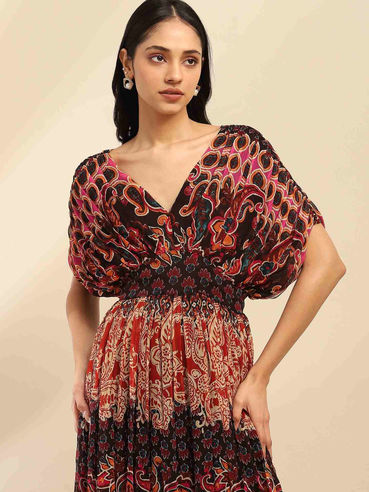 Black Cashmere Kaftan Dress