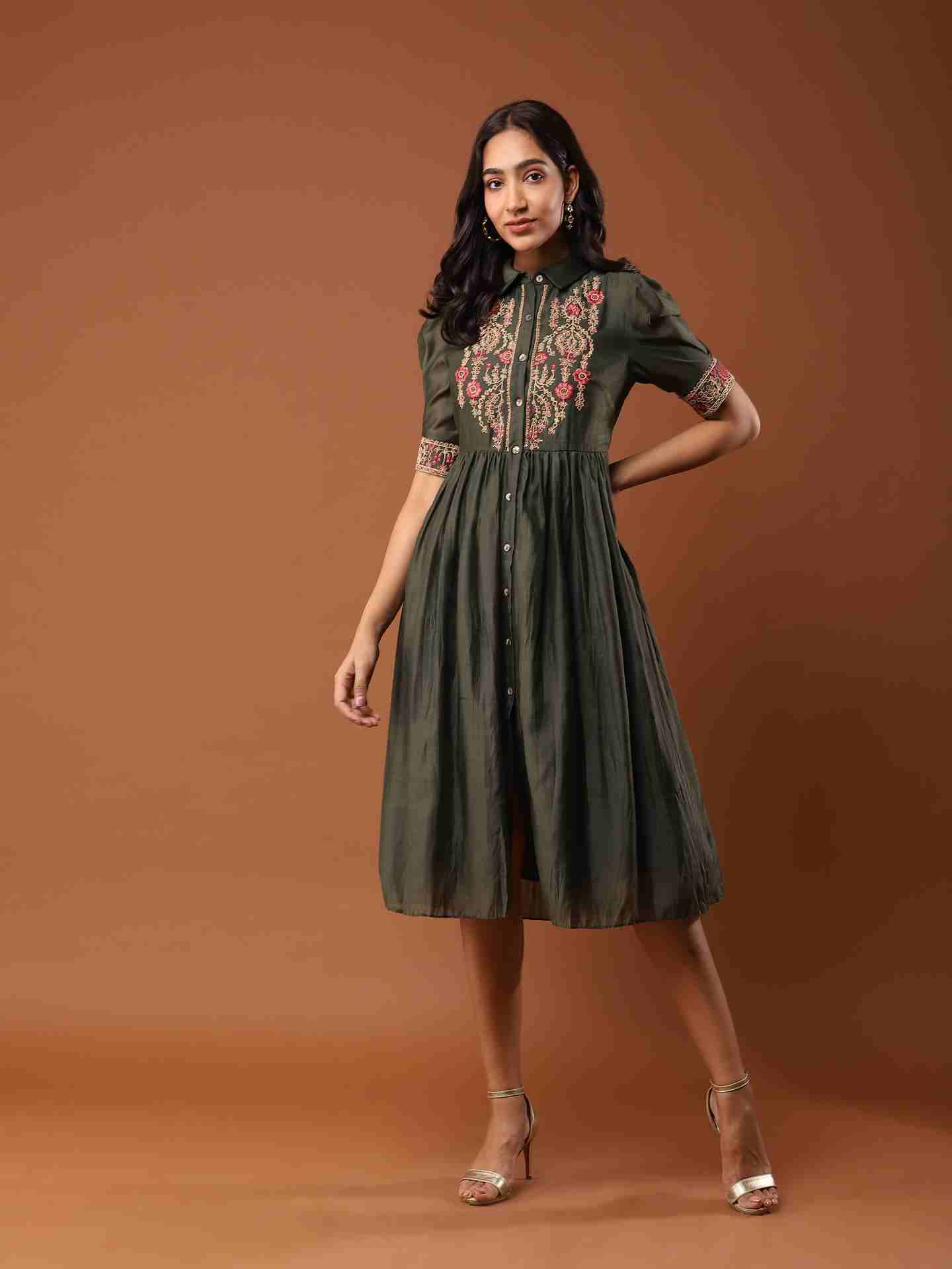 Green Geetanjali Long Dress