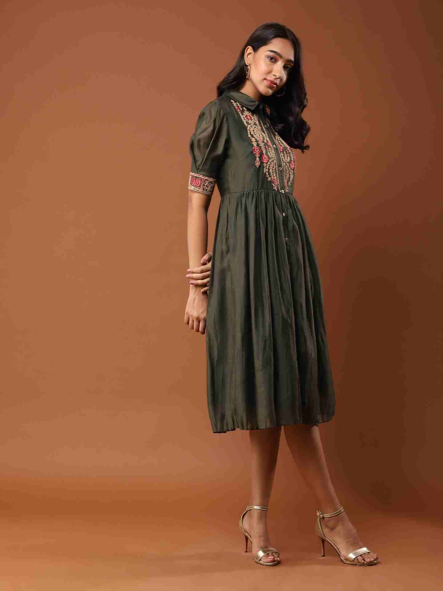 Green Geetanjali Long Dress