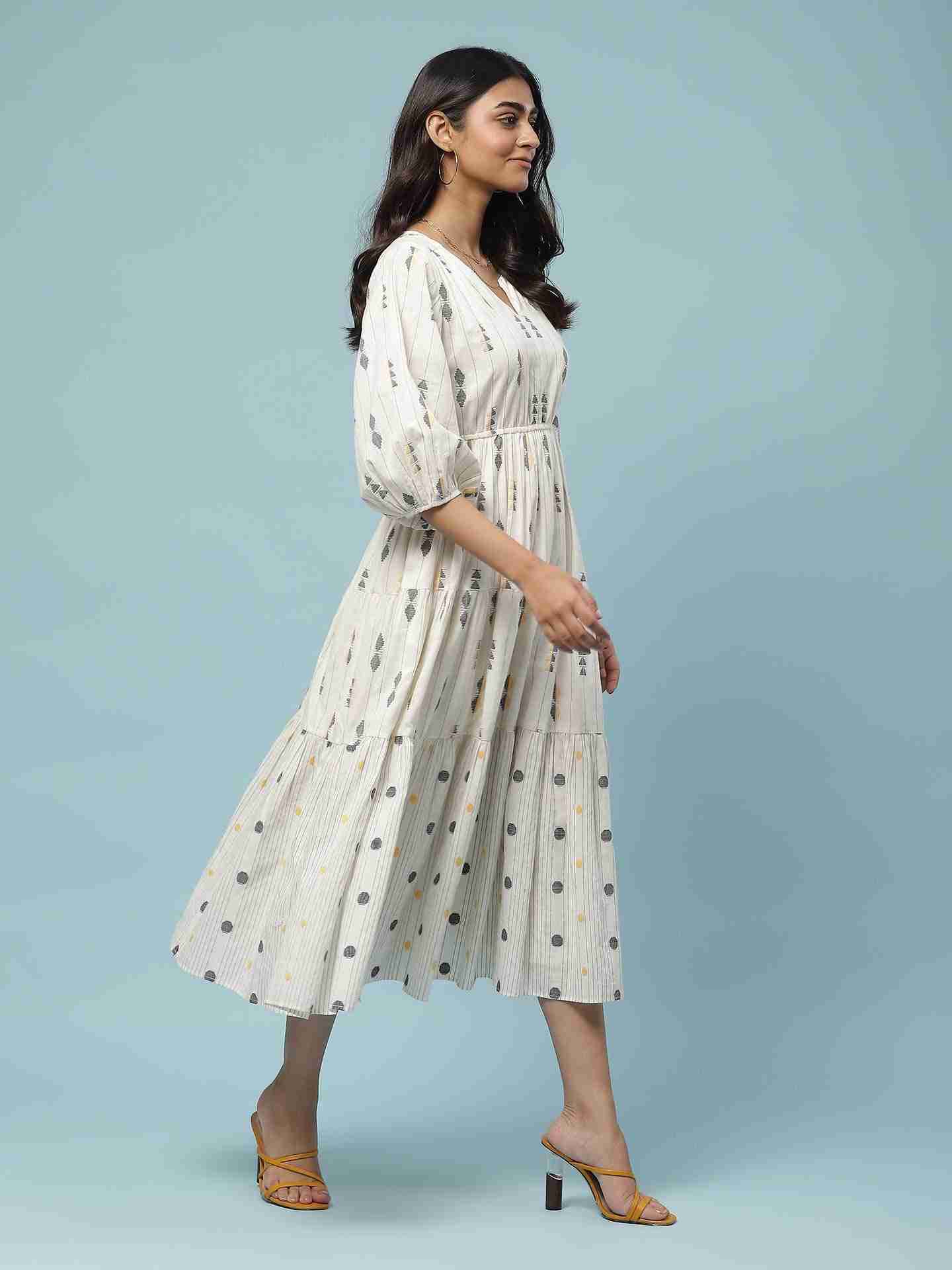 Off White Prarambh Long Dress