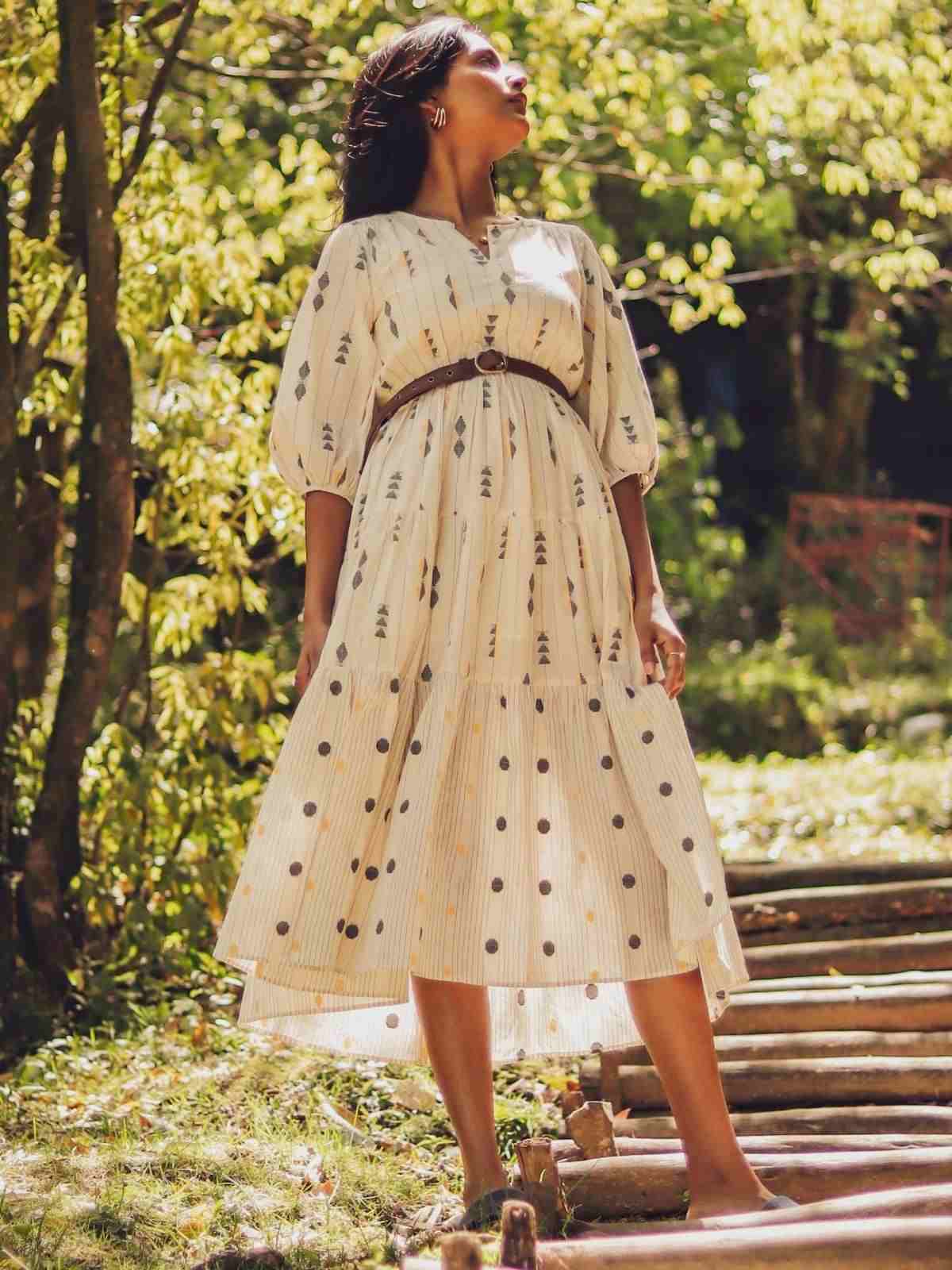 Off White Prarambh Long Dress