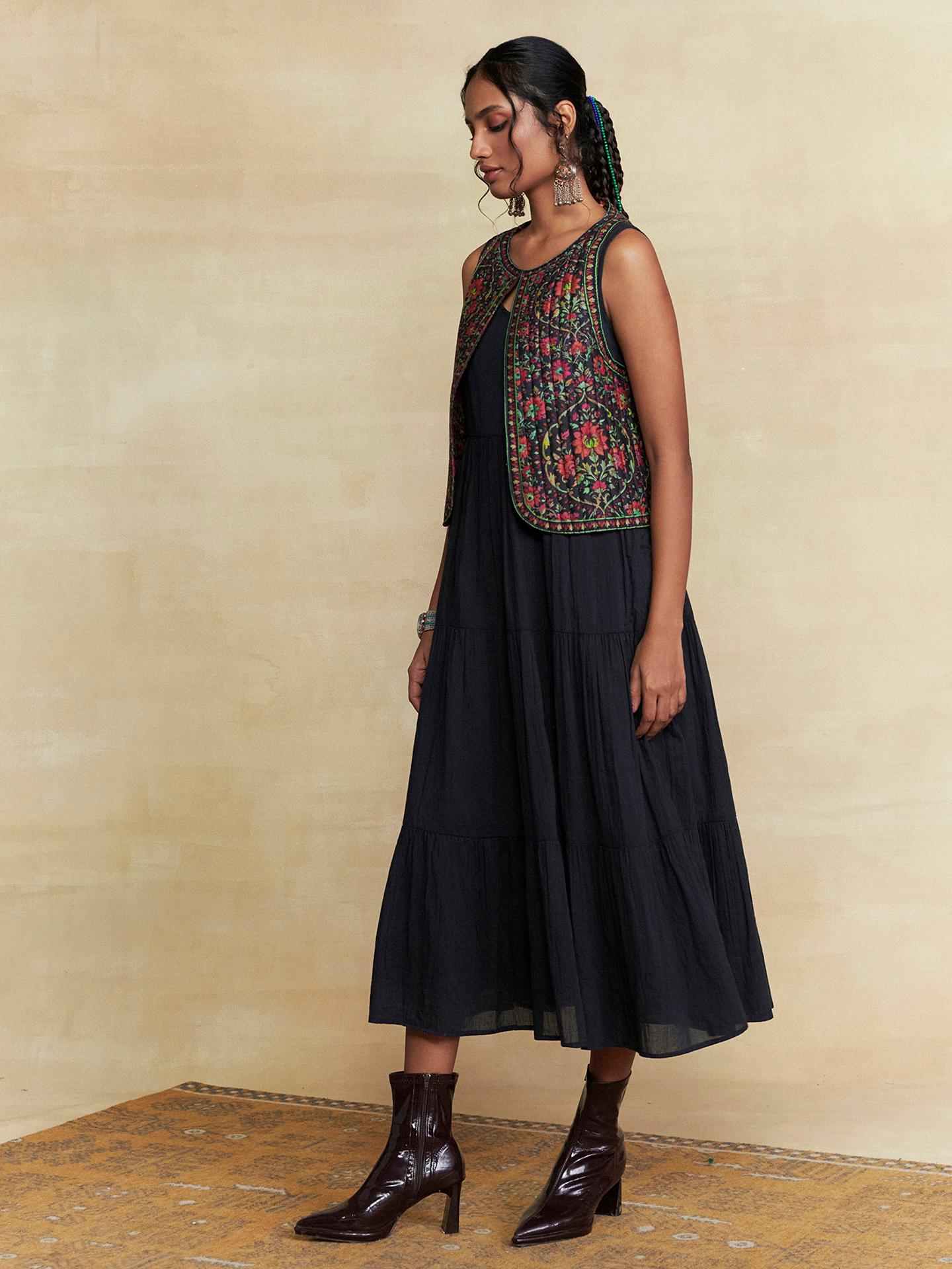 Black Fern Long Dress