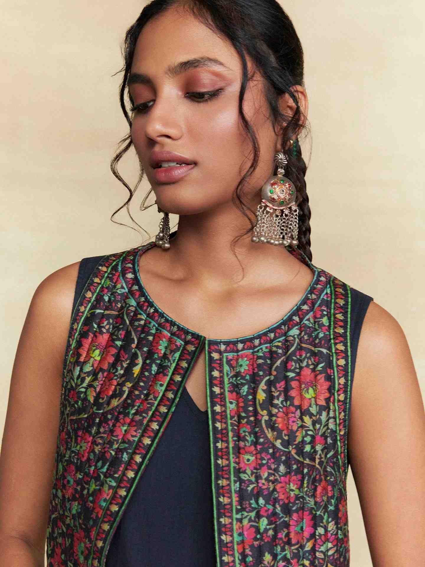 Black Fern Long Dress