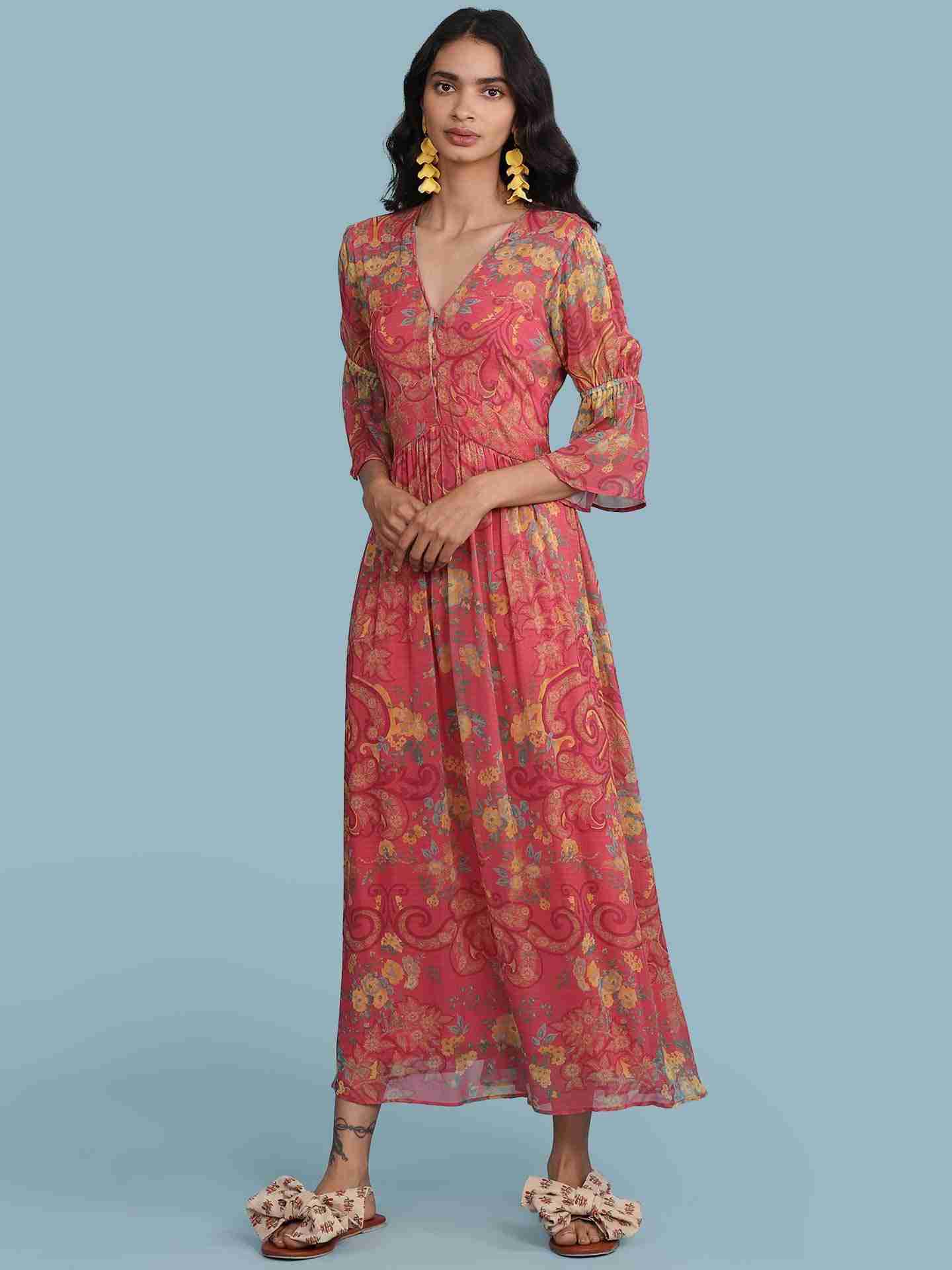 Pink Pallavi Long Dress