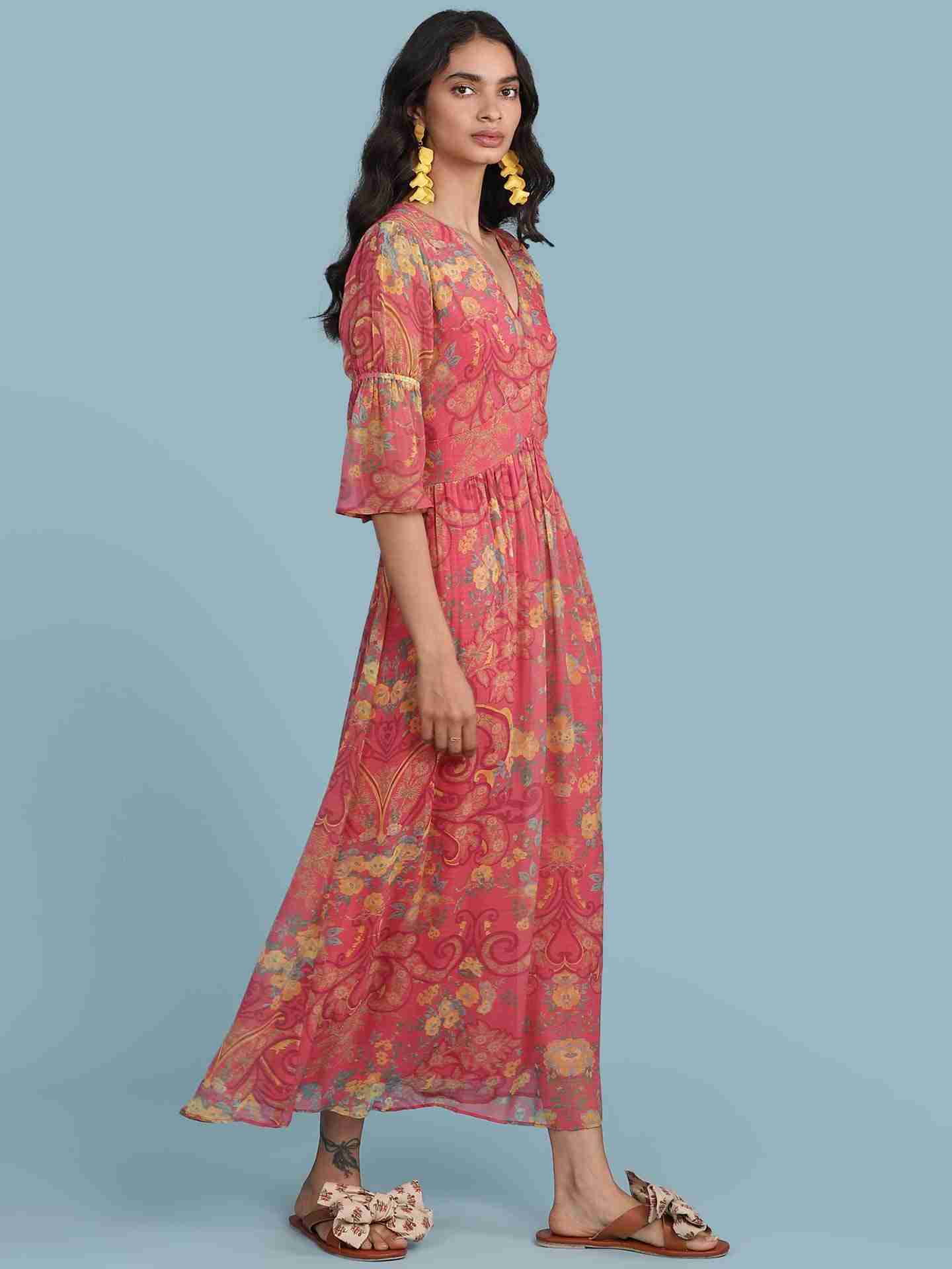 Pink Pallavi Long Dress