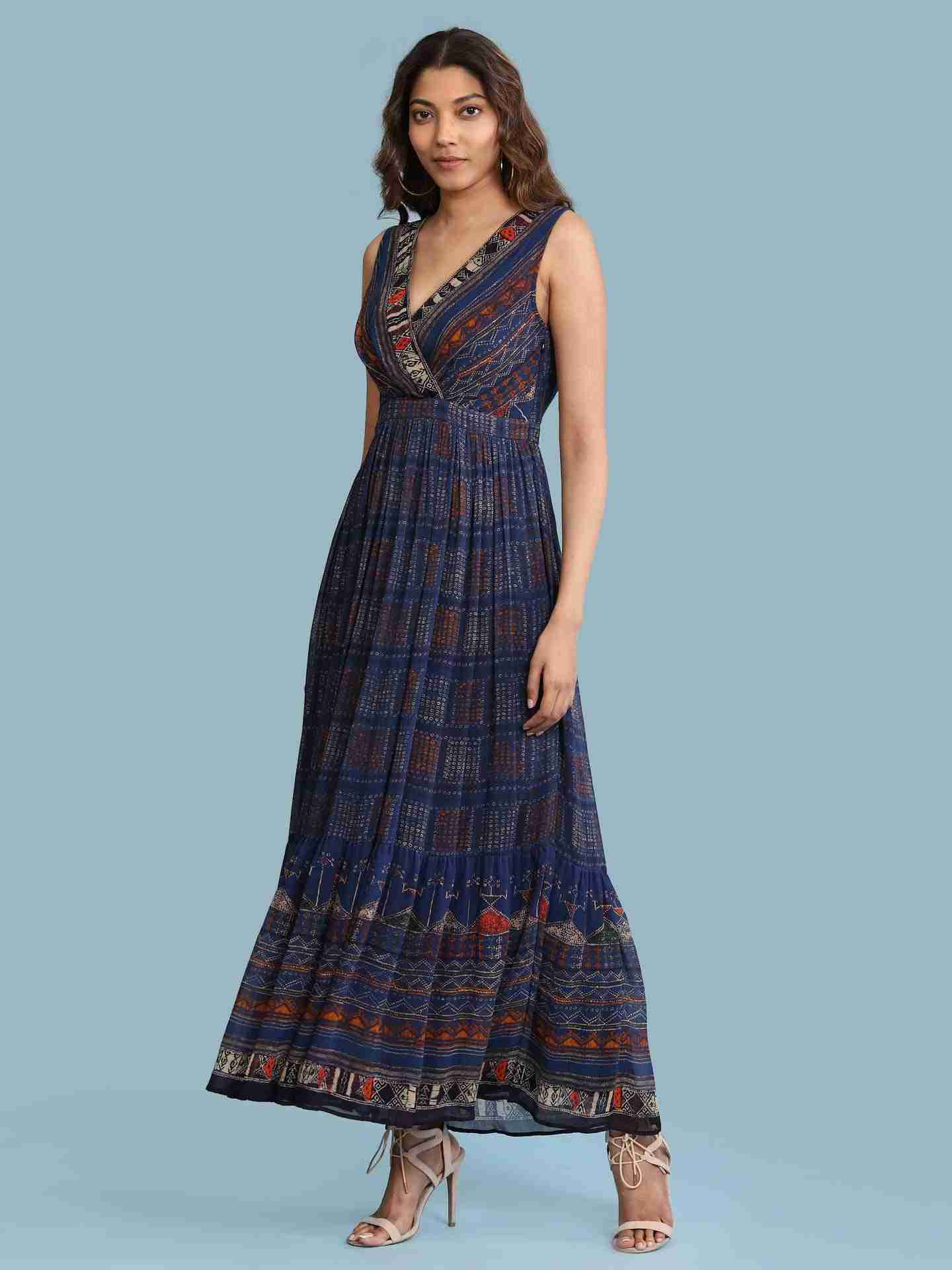 Blue Bahulika Long Dress