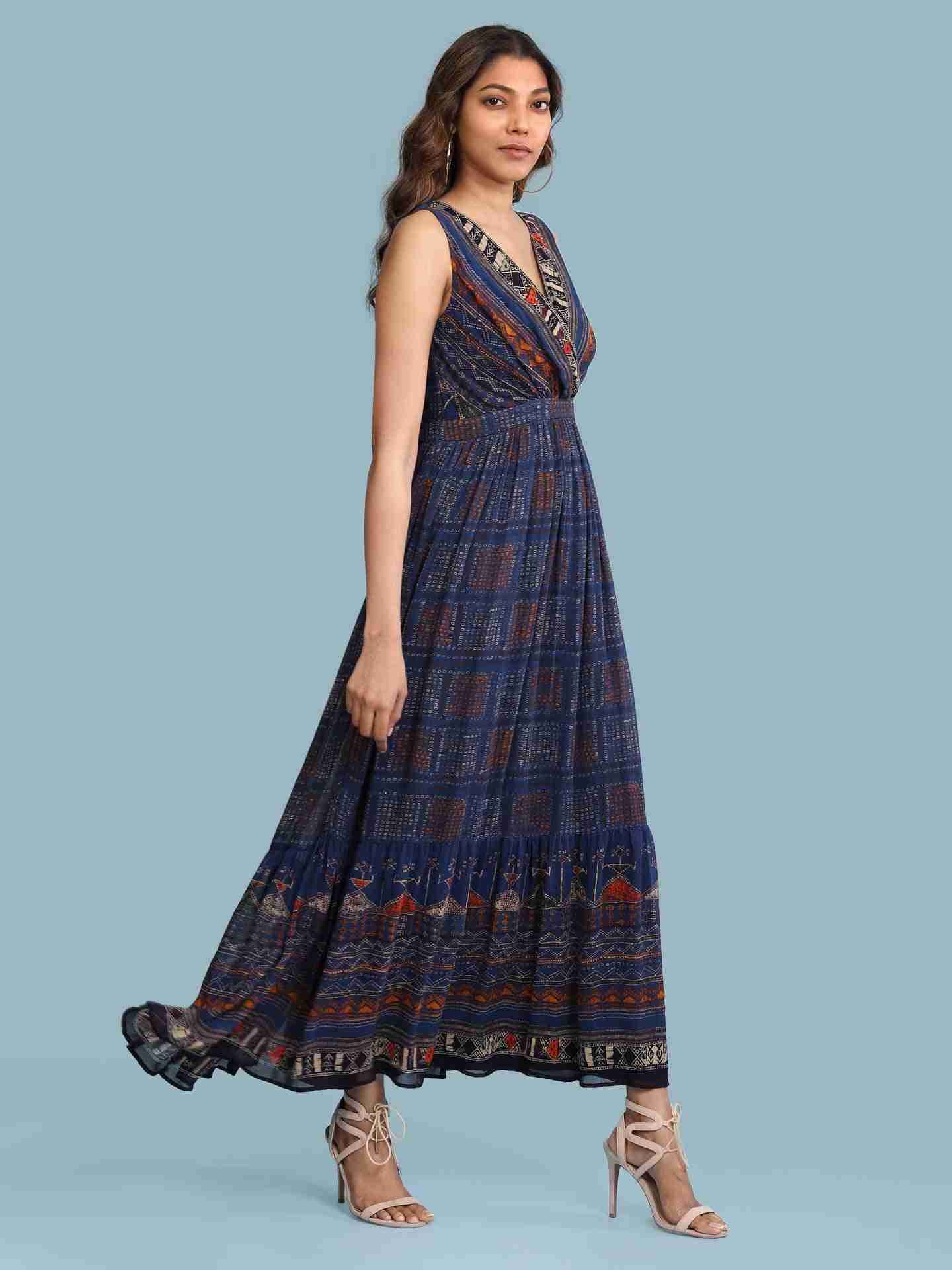 Blue Bahulika Long Dress